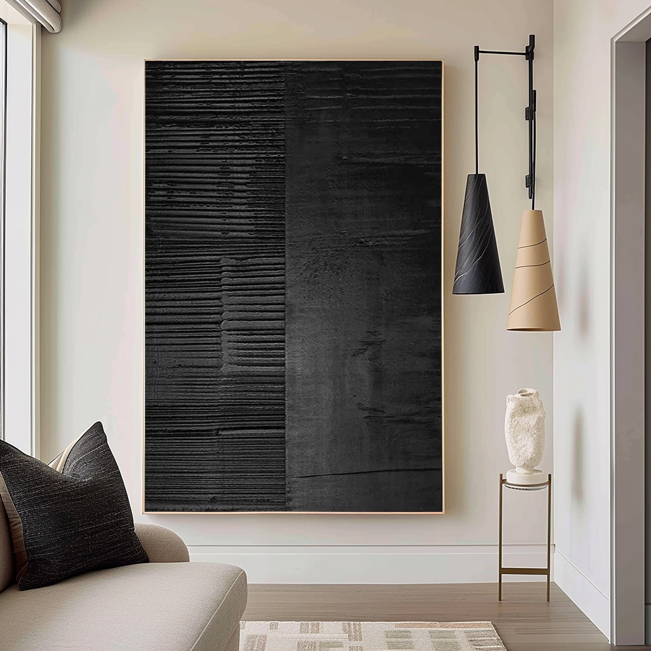 Black Minimalist Painting #BM 007