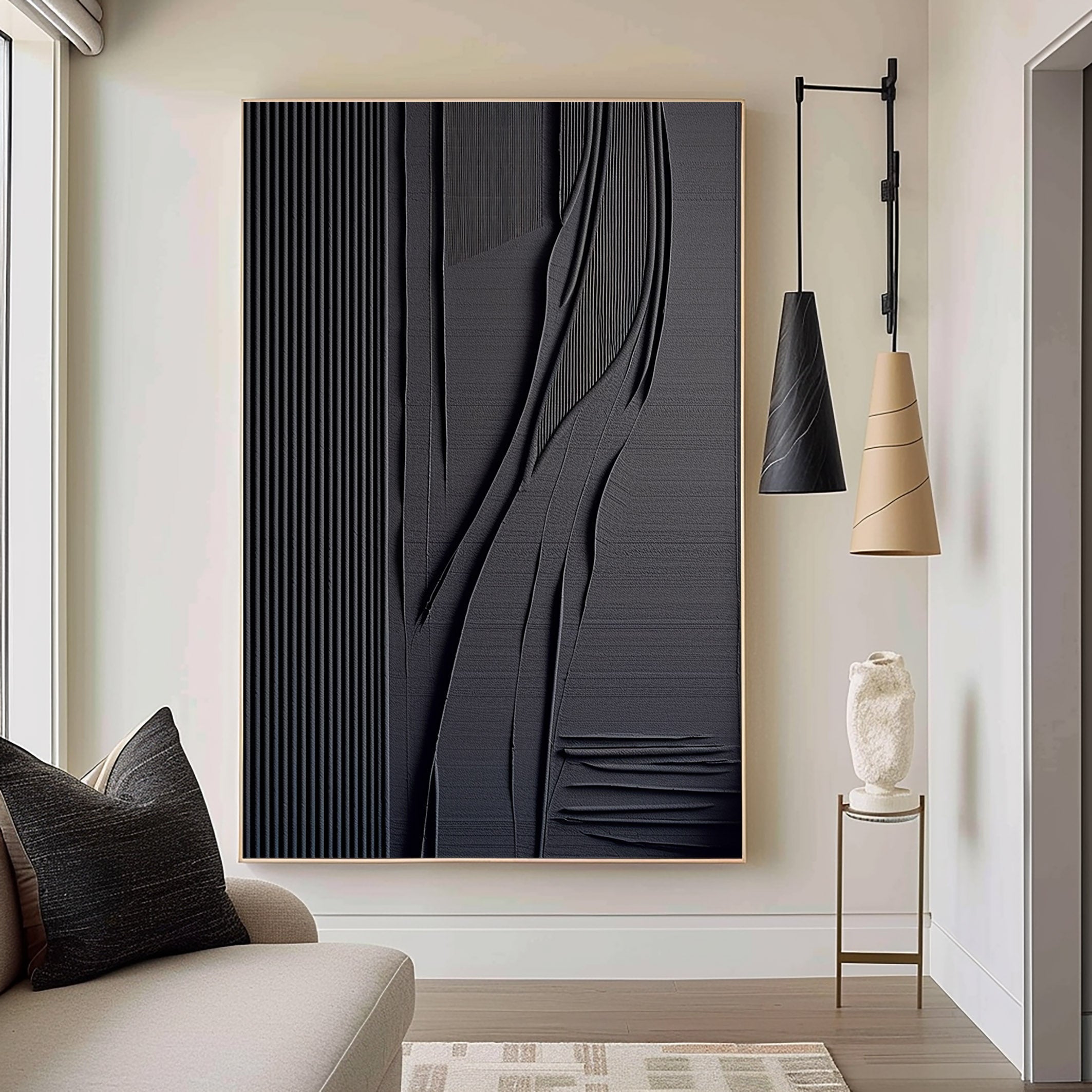 Black Minimalist Painting #BM 010