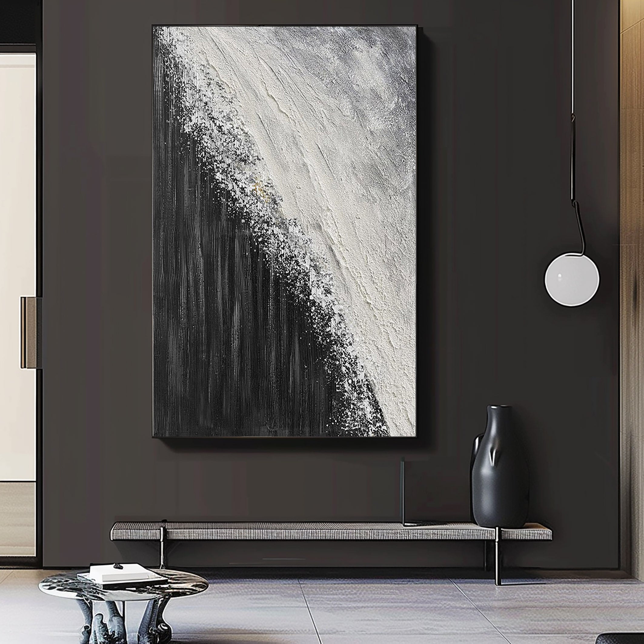 Black & White Minimalist Painting #BWM 003