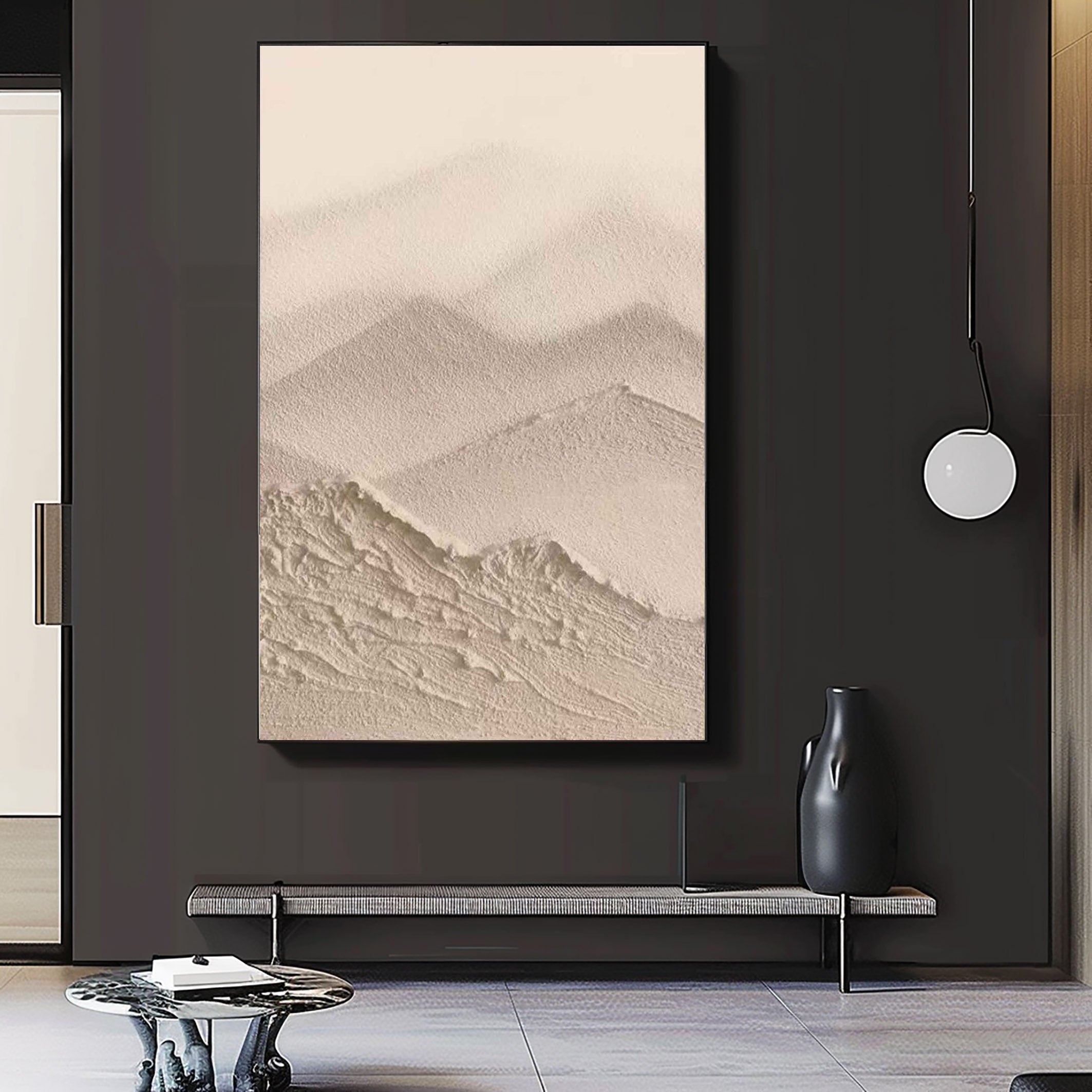 Beige & Brown Minimalist Painting #BBM 003