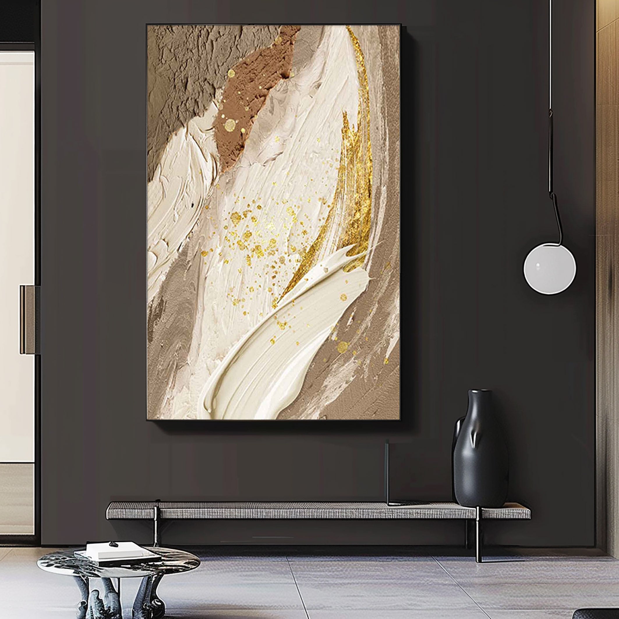 Beige & Brown Minimalist Painting #BBM 001