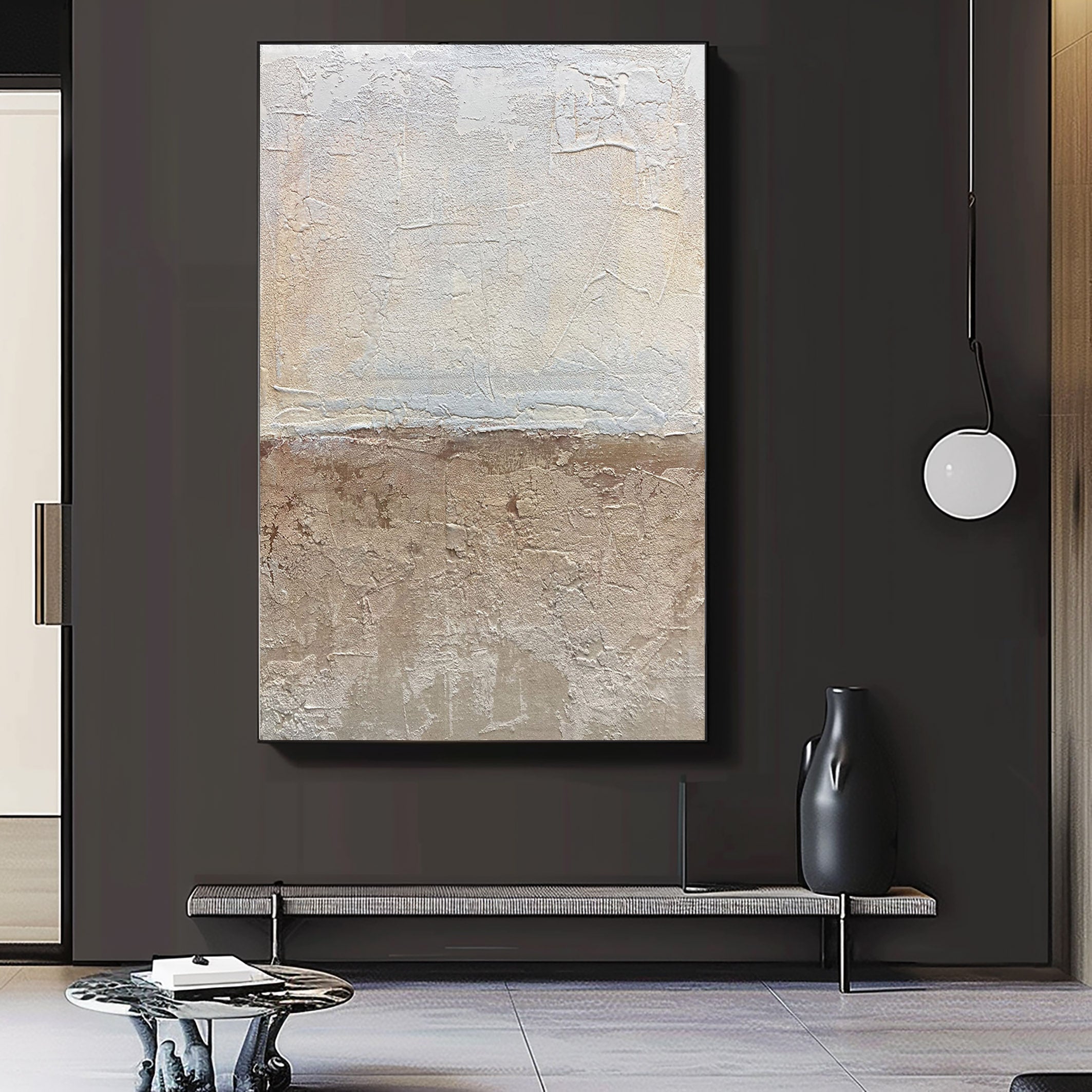 Beige & Brown Minimalist Painting #BBM 007