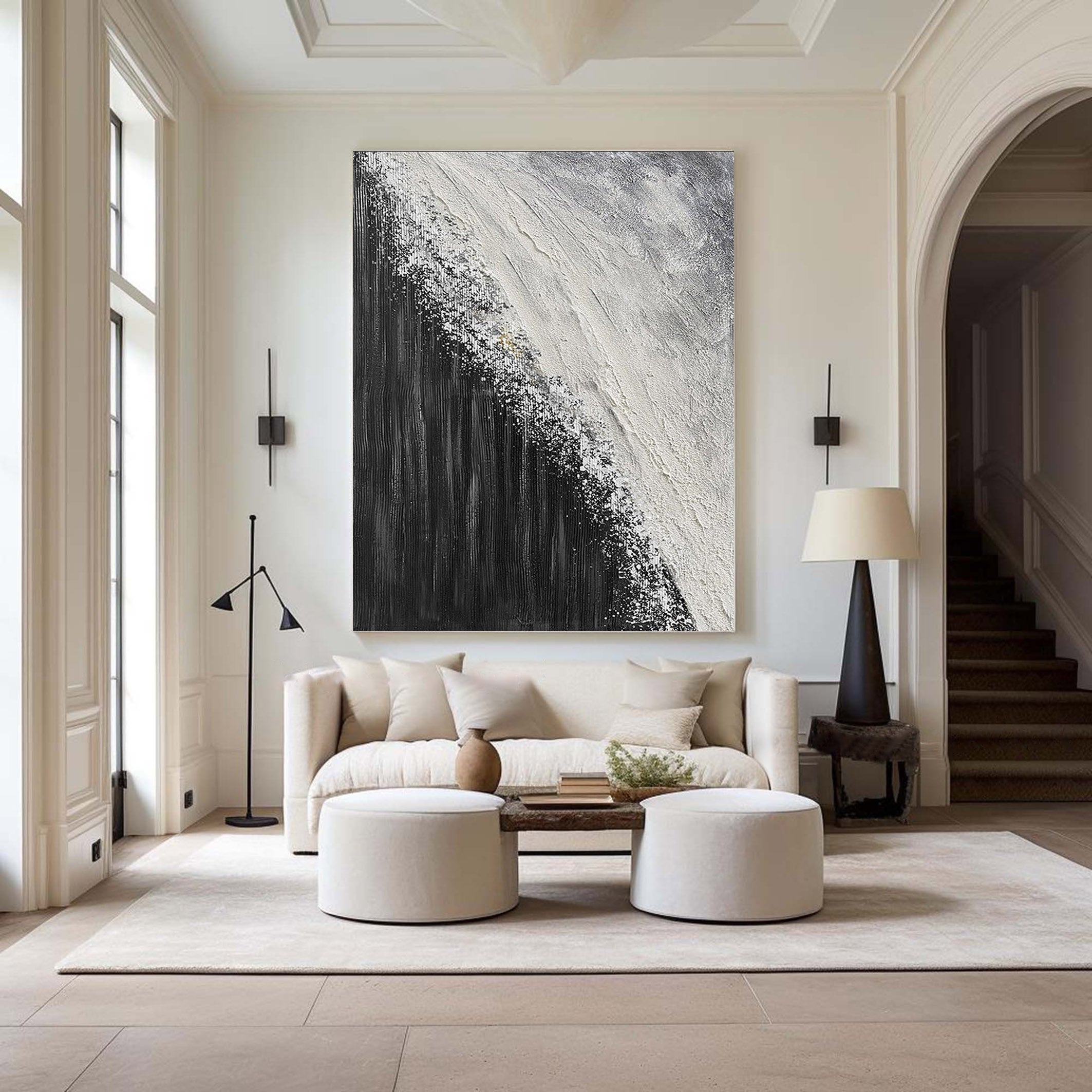 Black & White Minimalist Painting #BWM 003