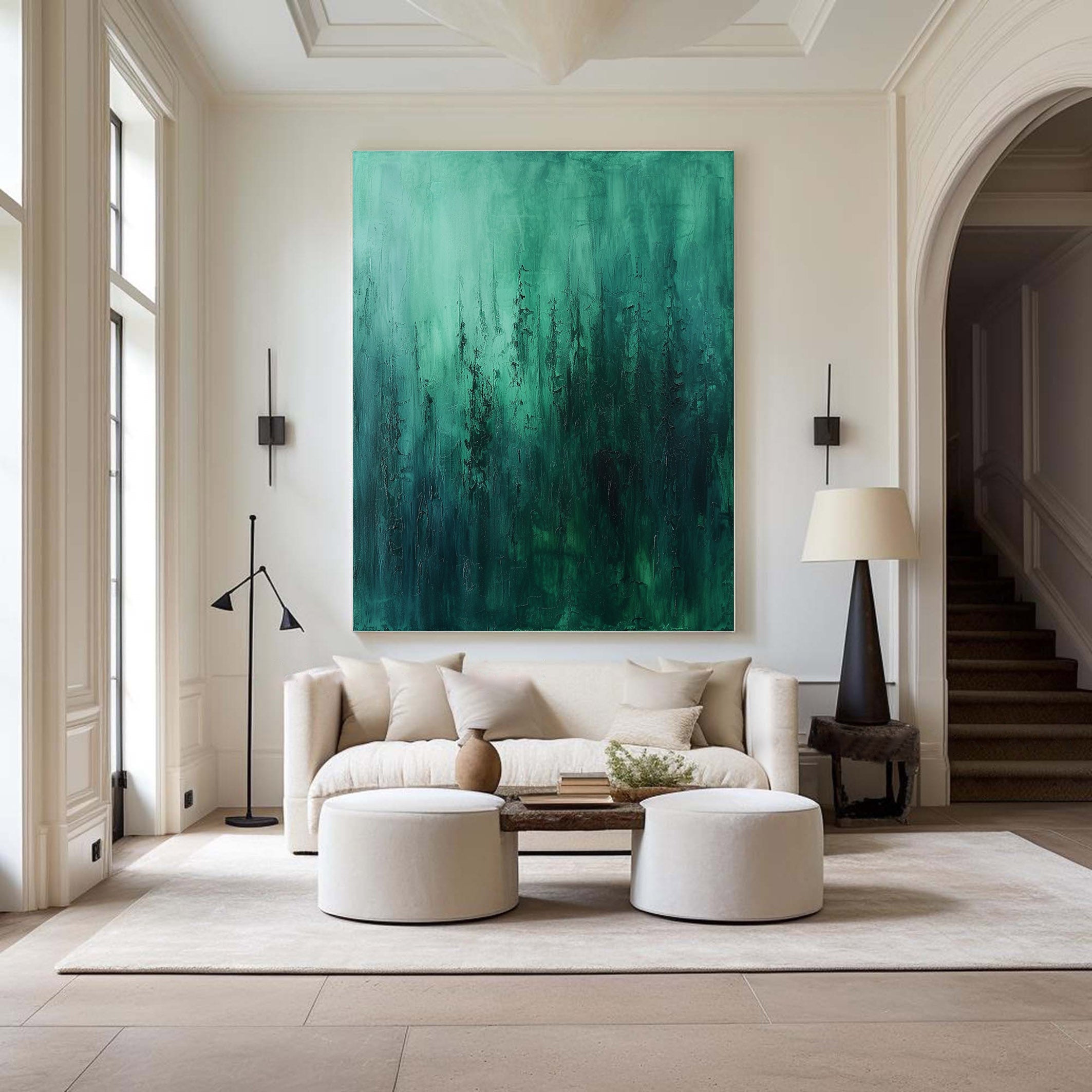 Emerald Forest: Deep Green Canvas Art