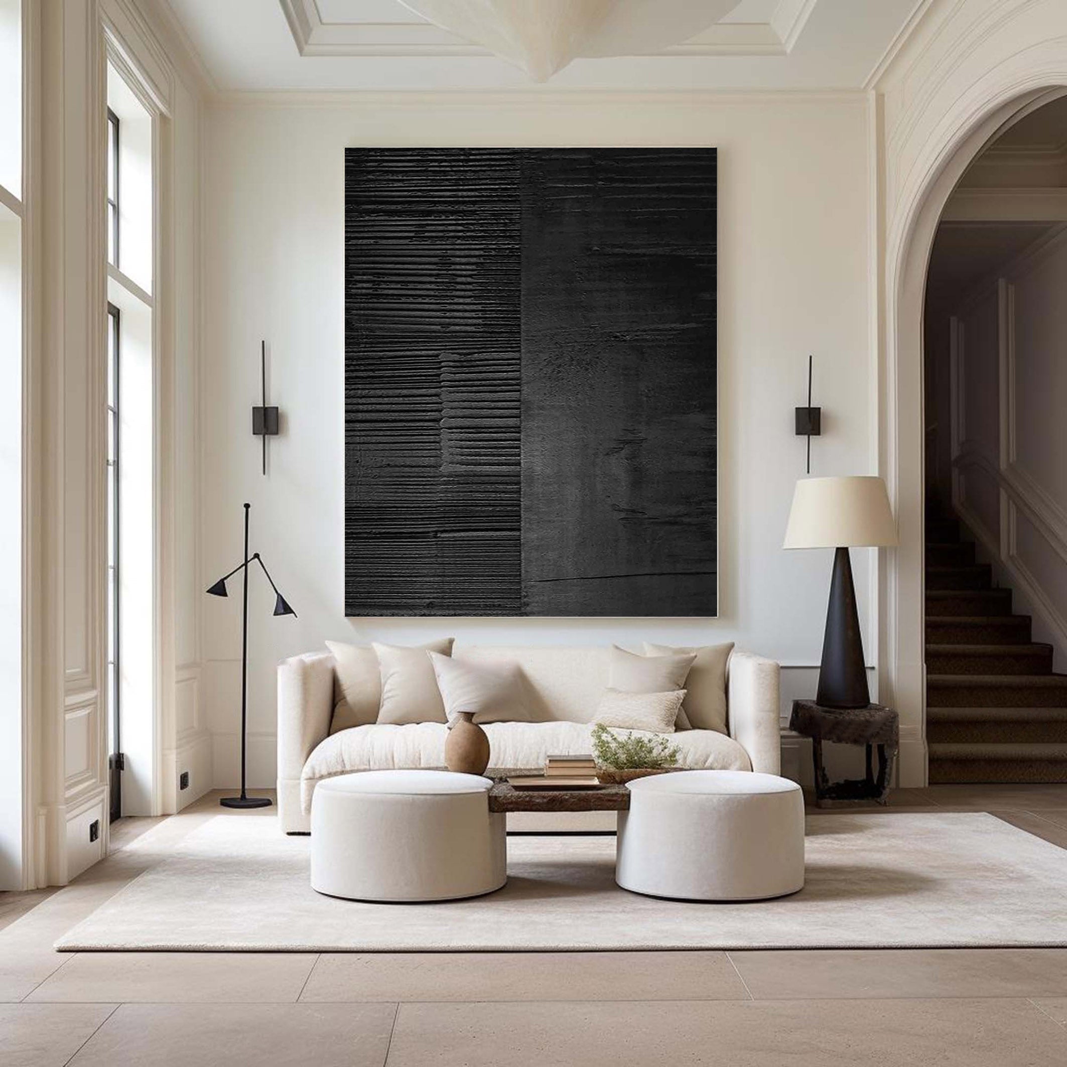 Black Minimalist Painting #BM 007