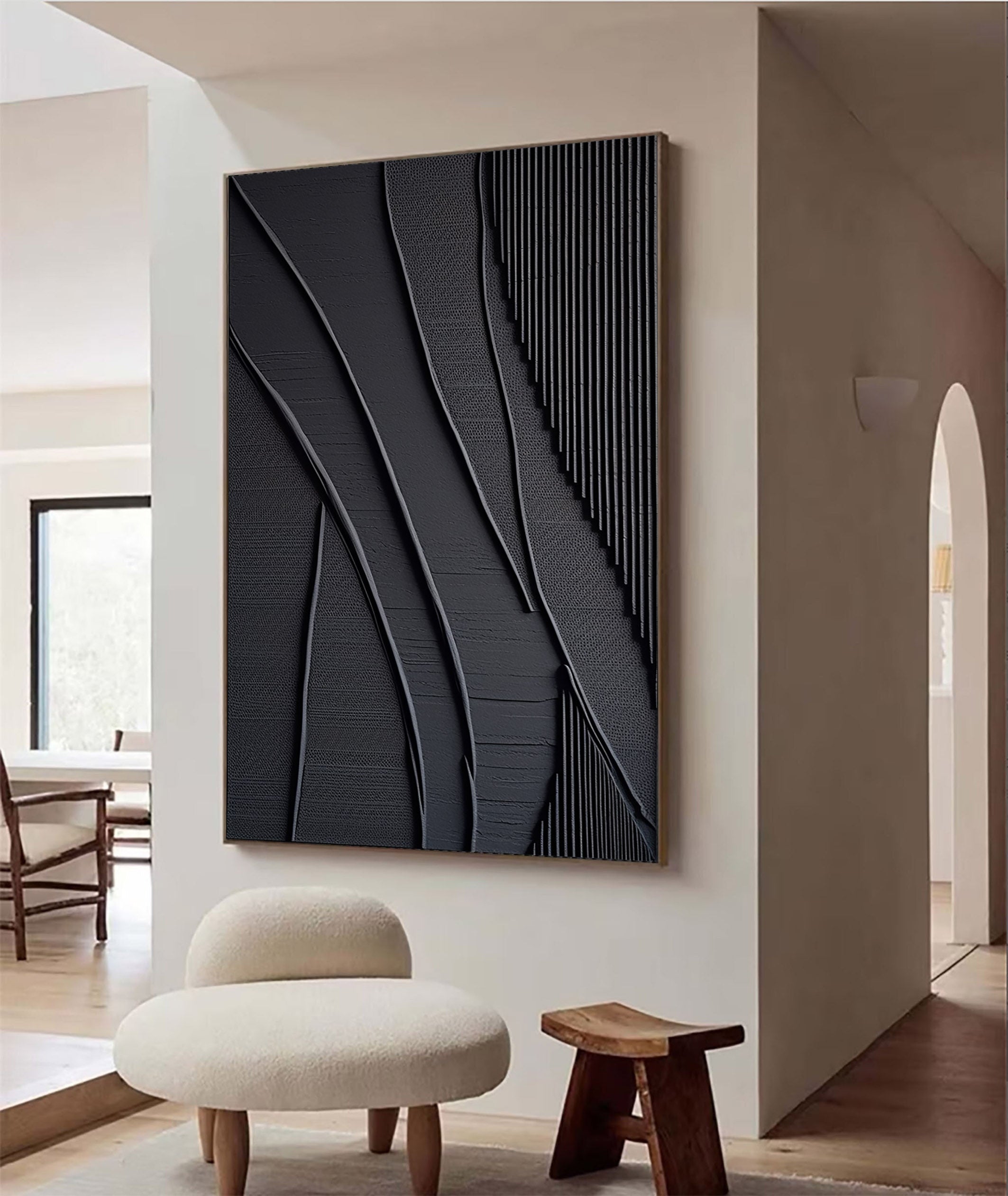 Black Minimalist Painting #BM 011