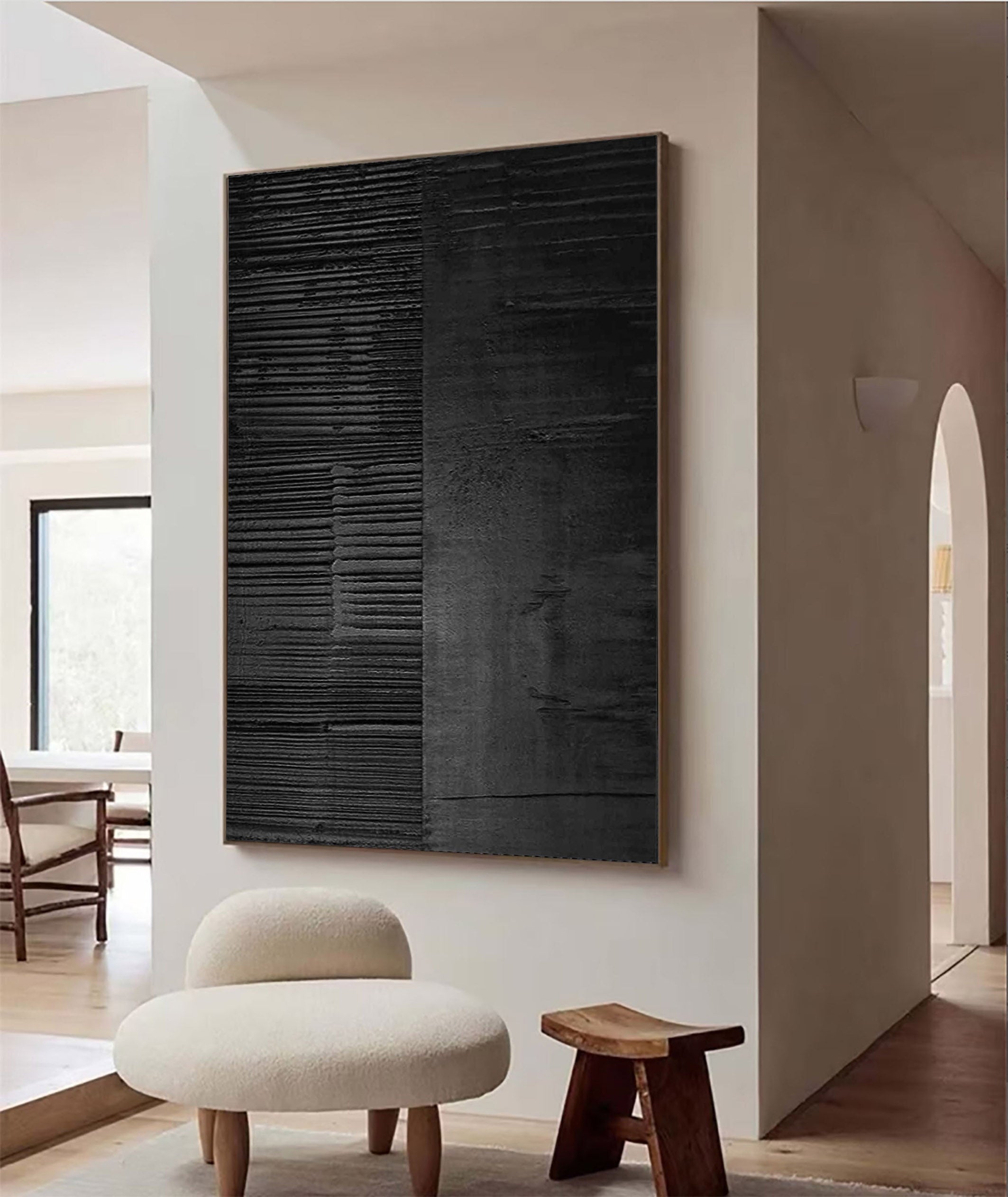 Black Minimalist Painting #BM 007