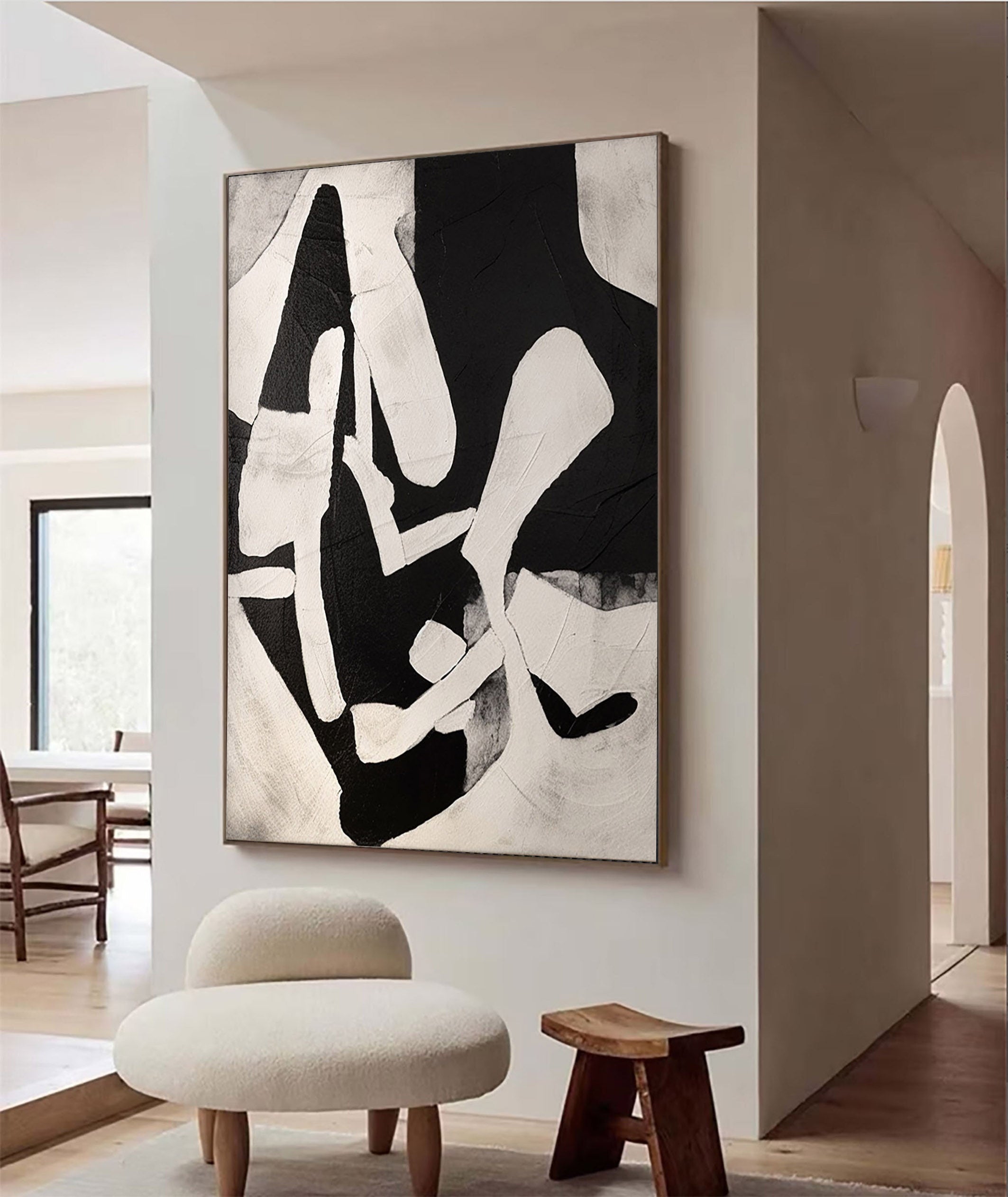 Monochrome Dance: Bold Black & White Art