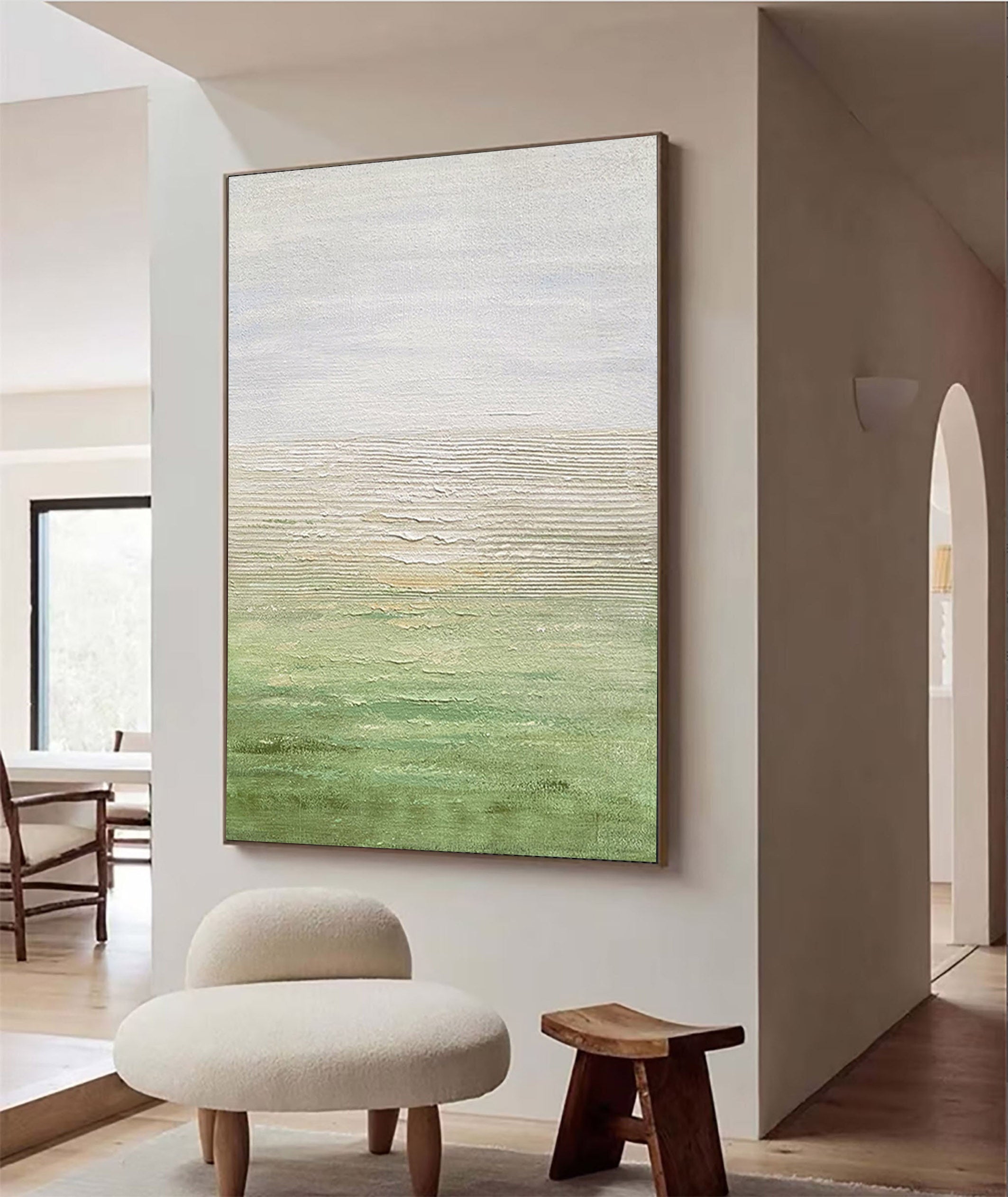 Green Horizon: Serene Abstract Landscape