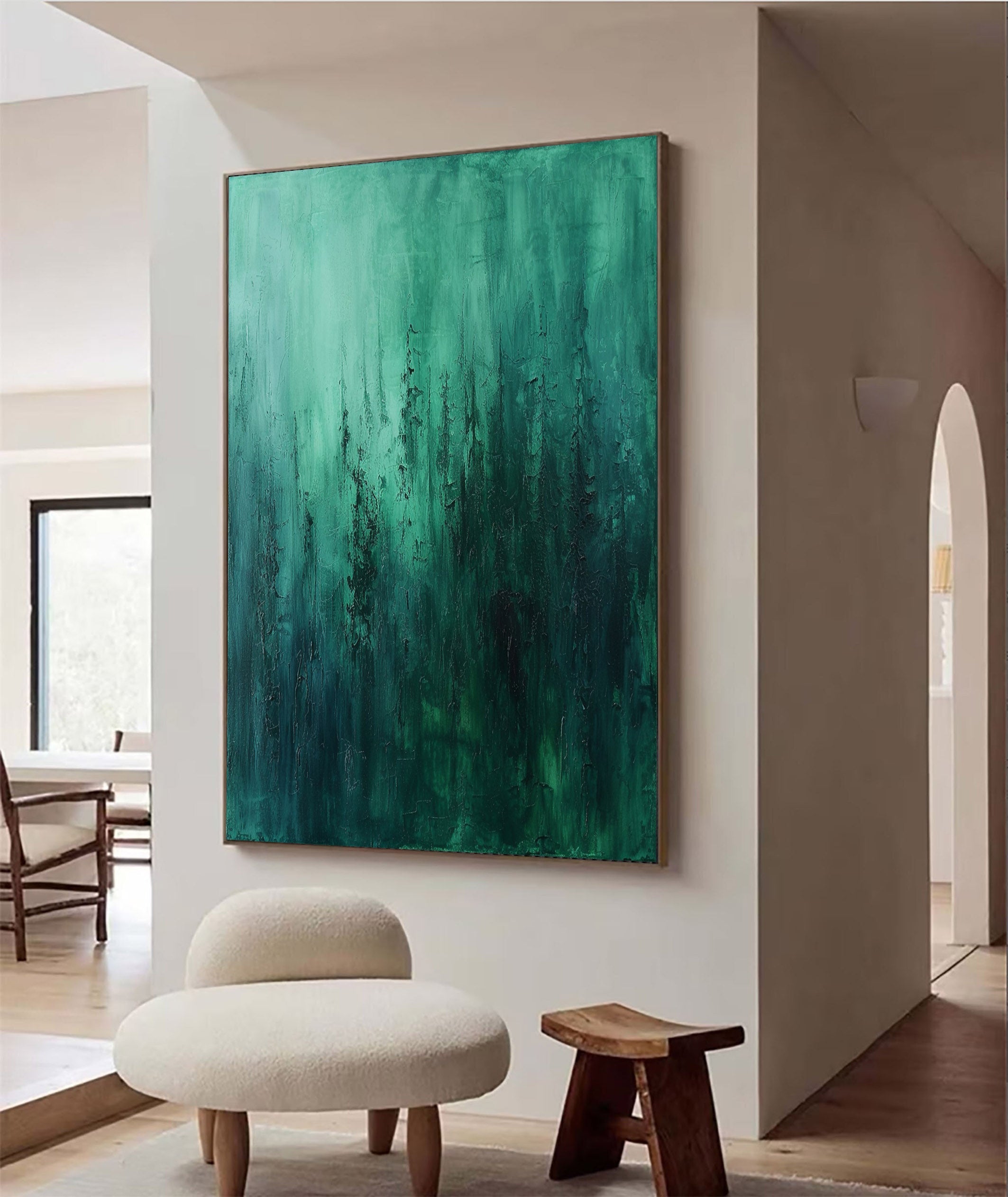 Emerald Forest: Deep Green Canvas Art