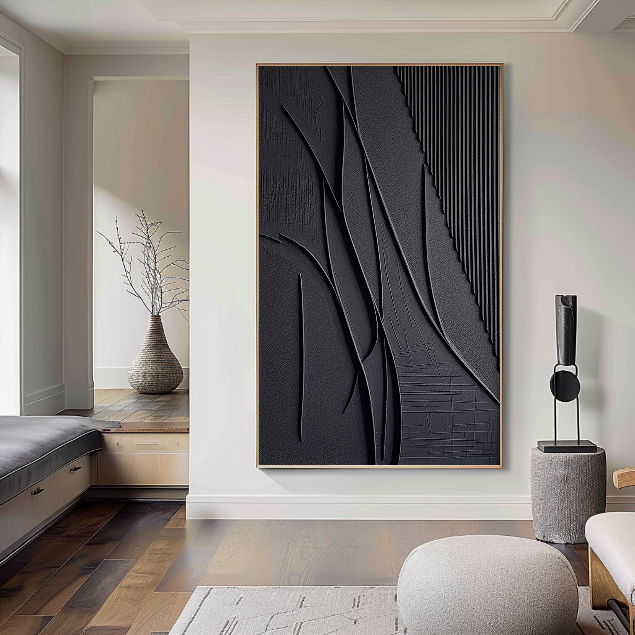 Black Minimalist Painting #BM 009