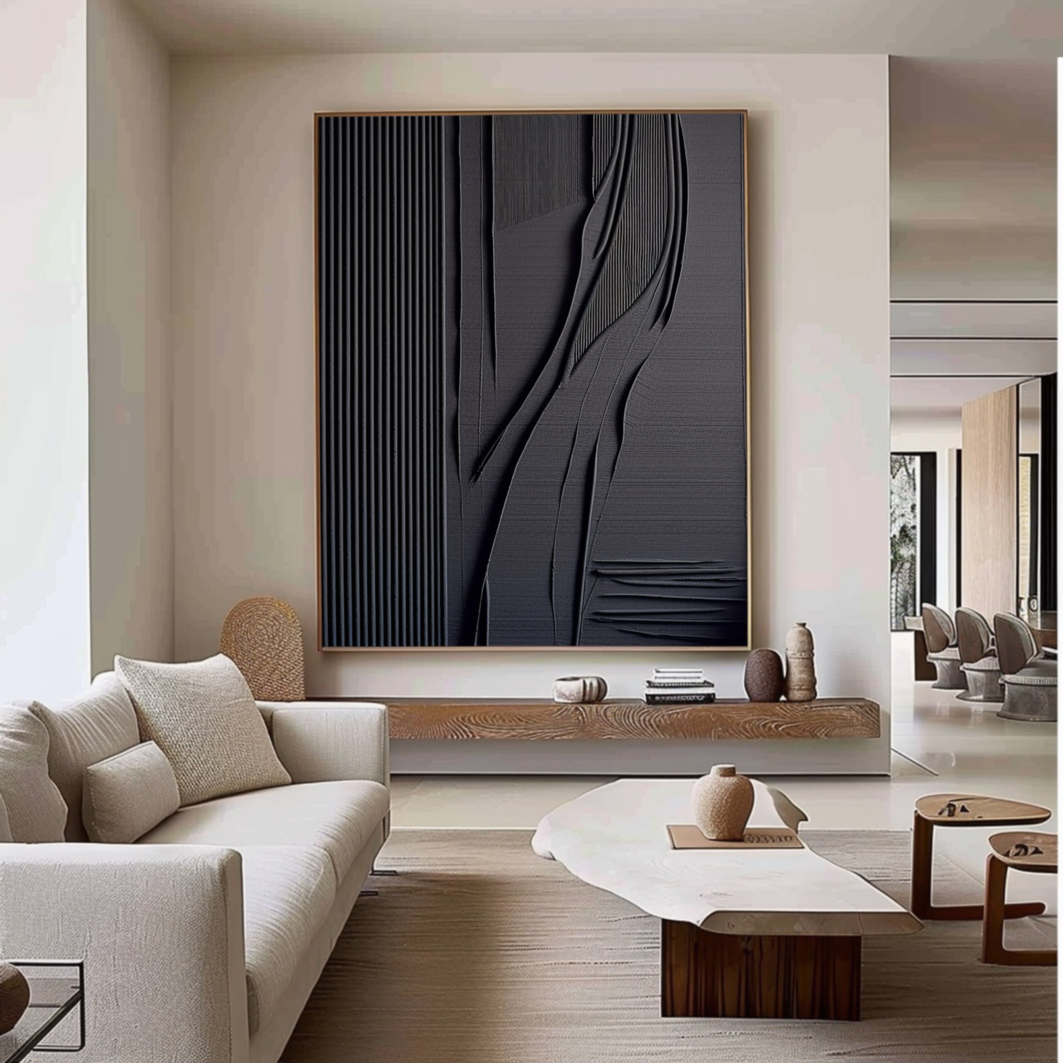 Black Minimalist Painting #BM 010