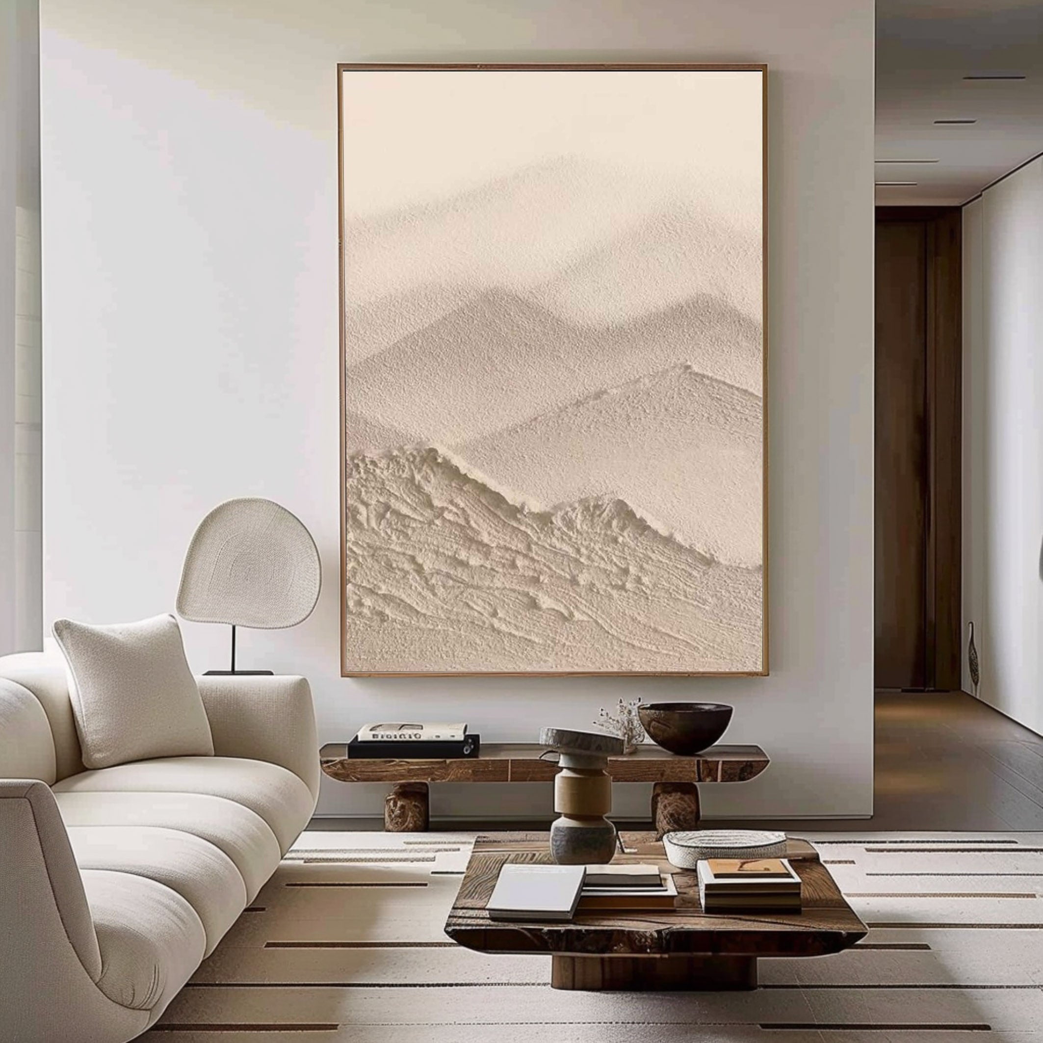 Beige & Brown Minimalist Painting #BBM 003