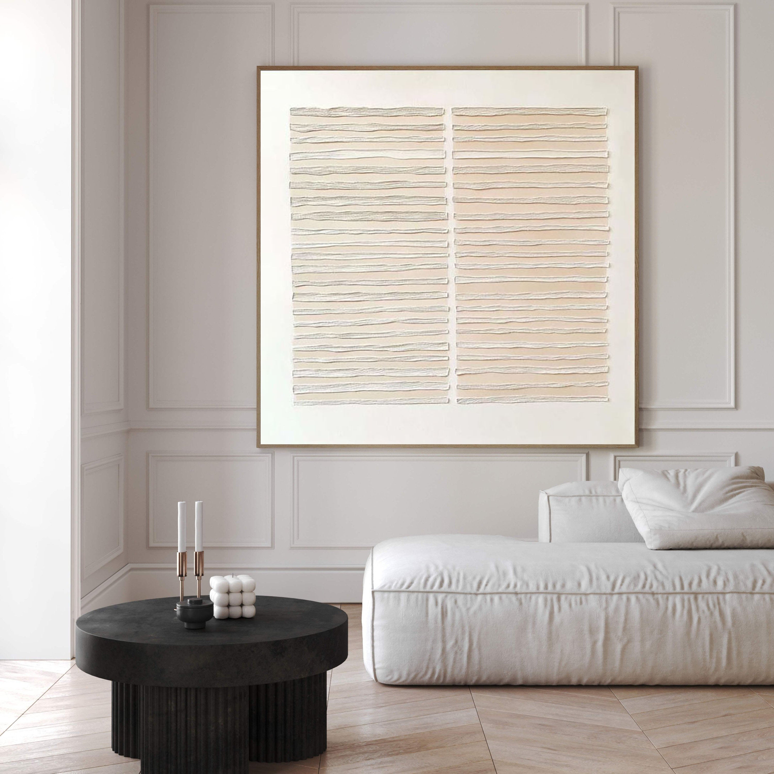 Serenity Lines: Minimalist Canvas