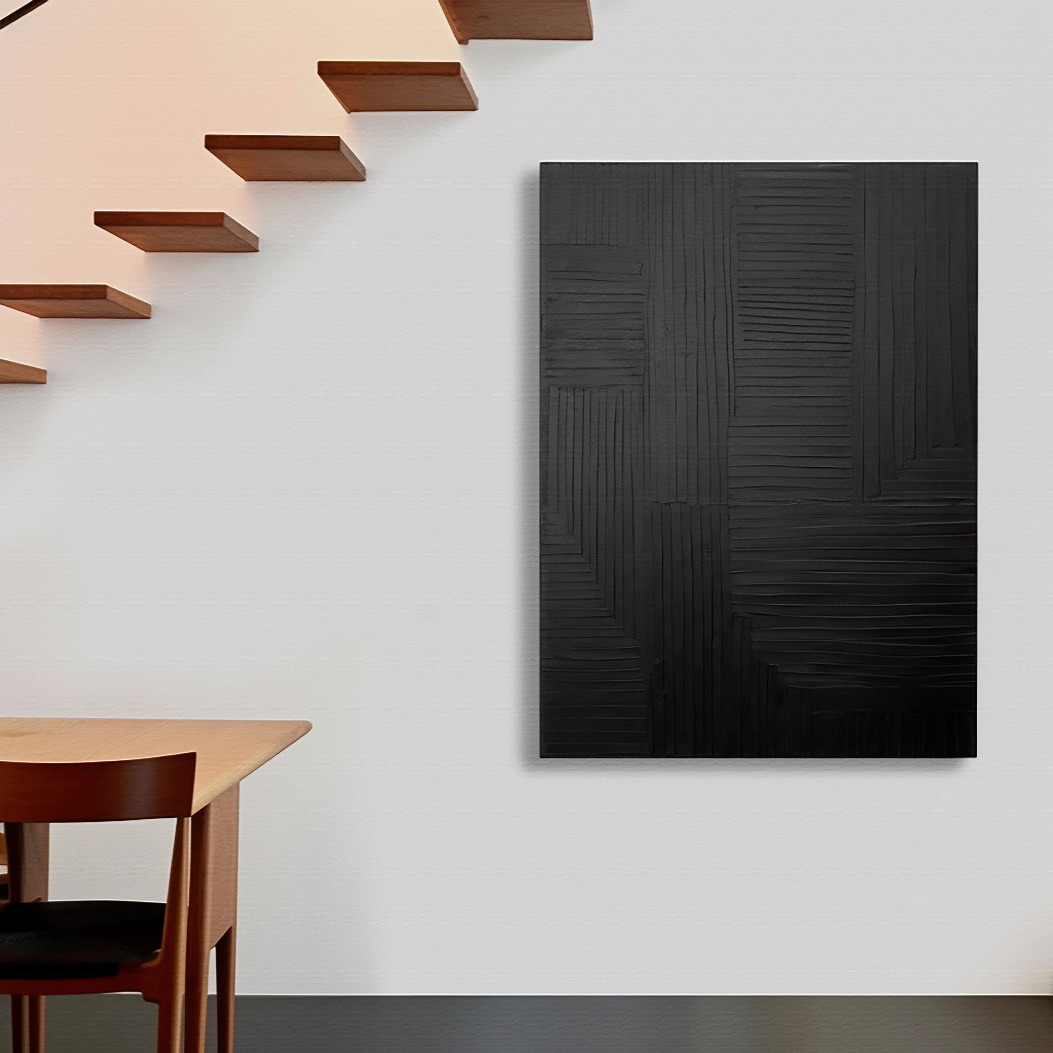 Black Minimalist Painting #BM 003