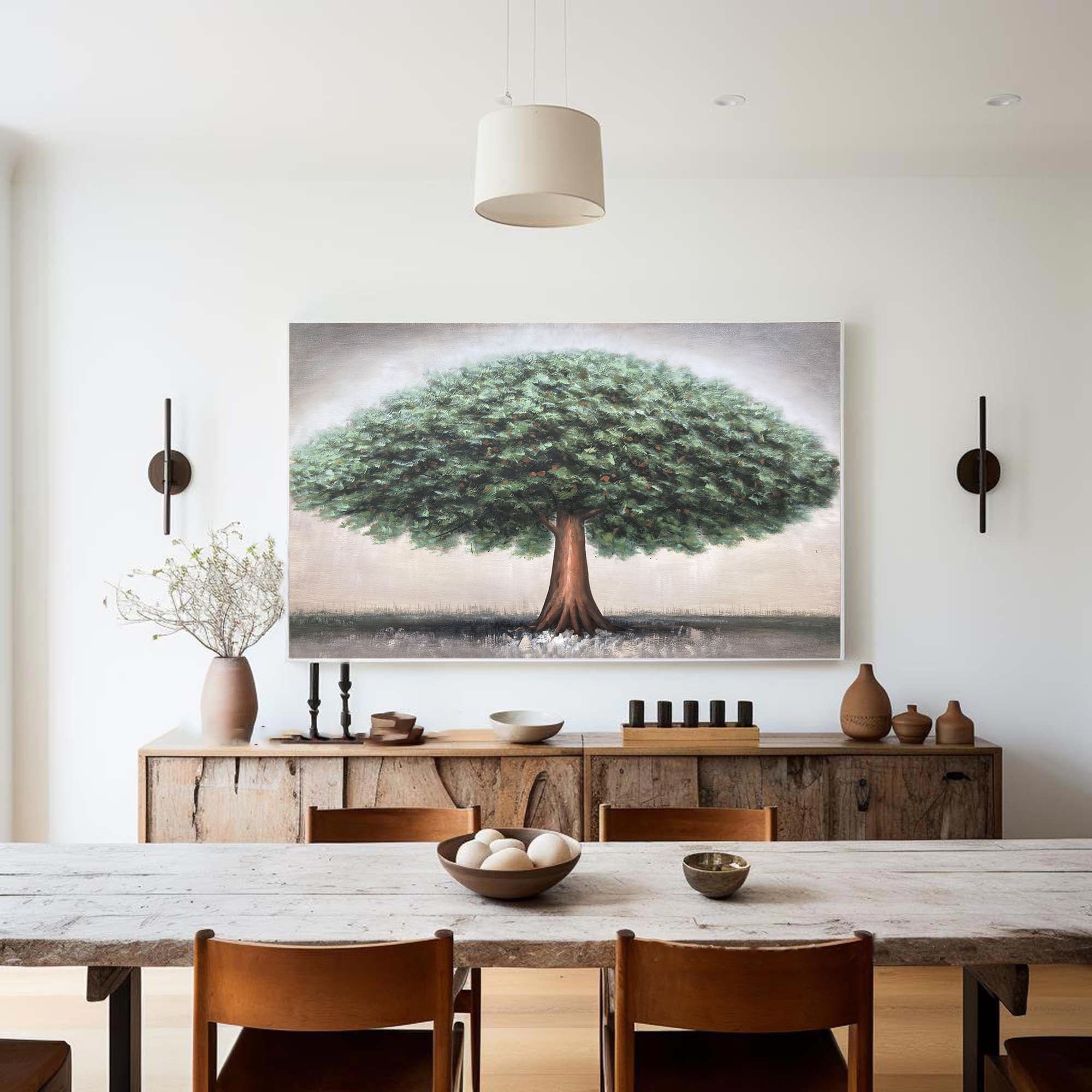 Majestic Oak: Serenity Tree Canvas