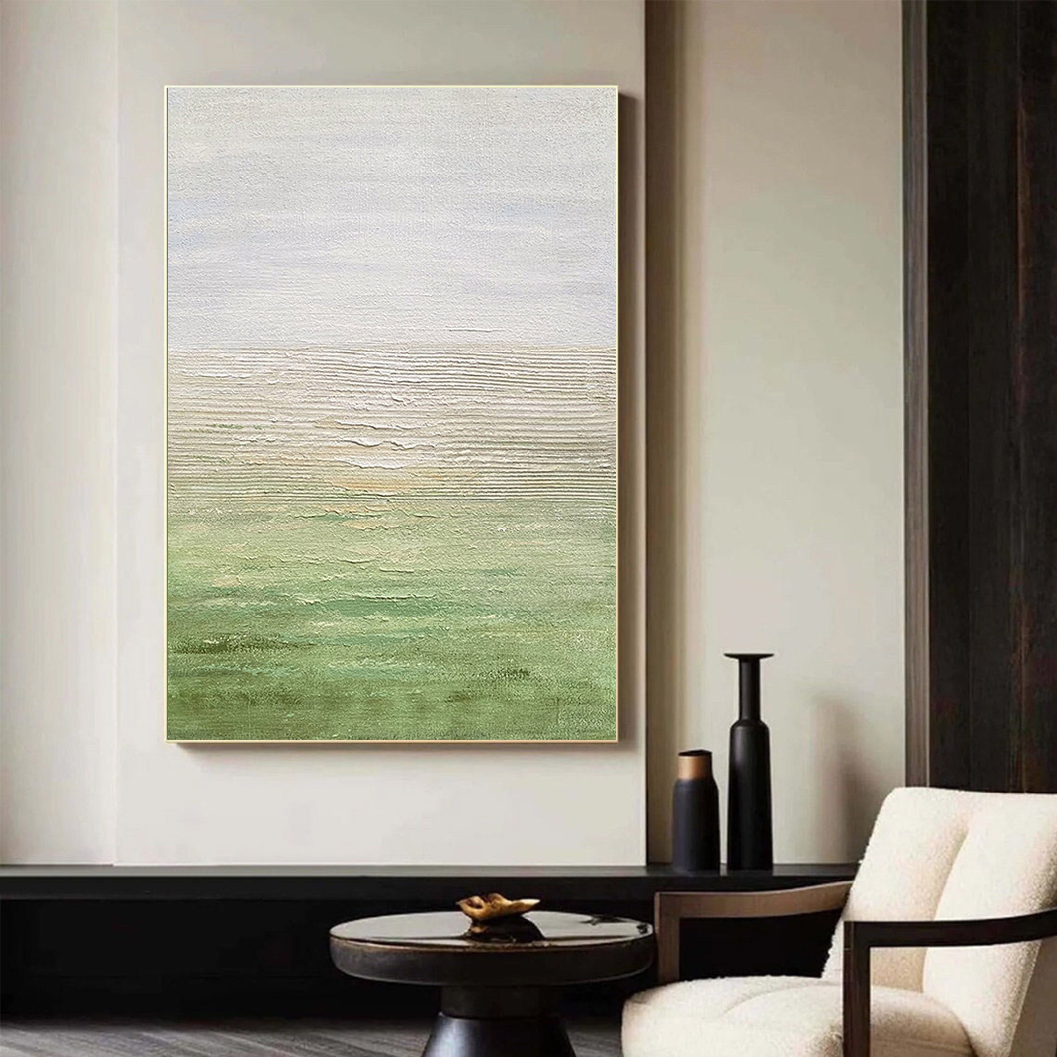 Green Horizon: Serene Abstract Landscape