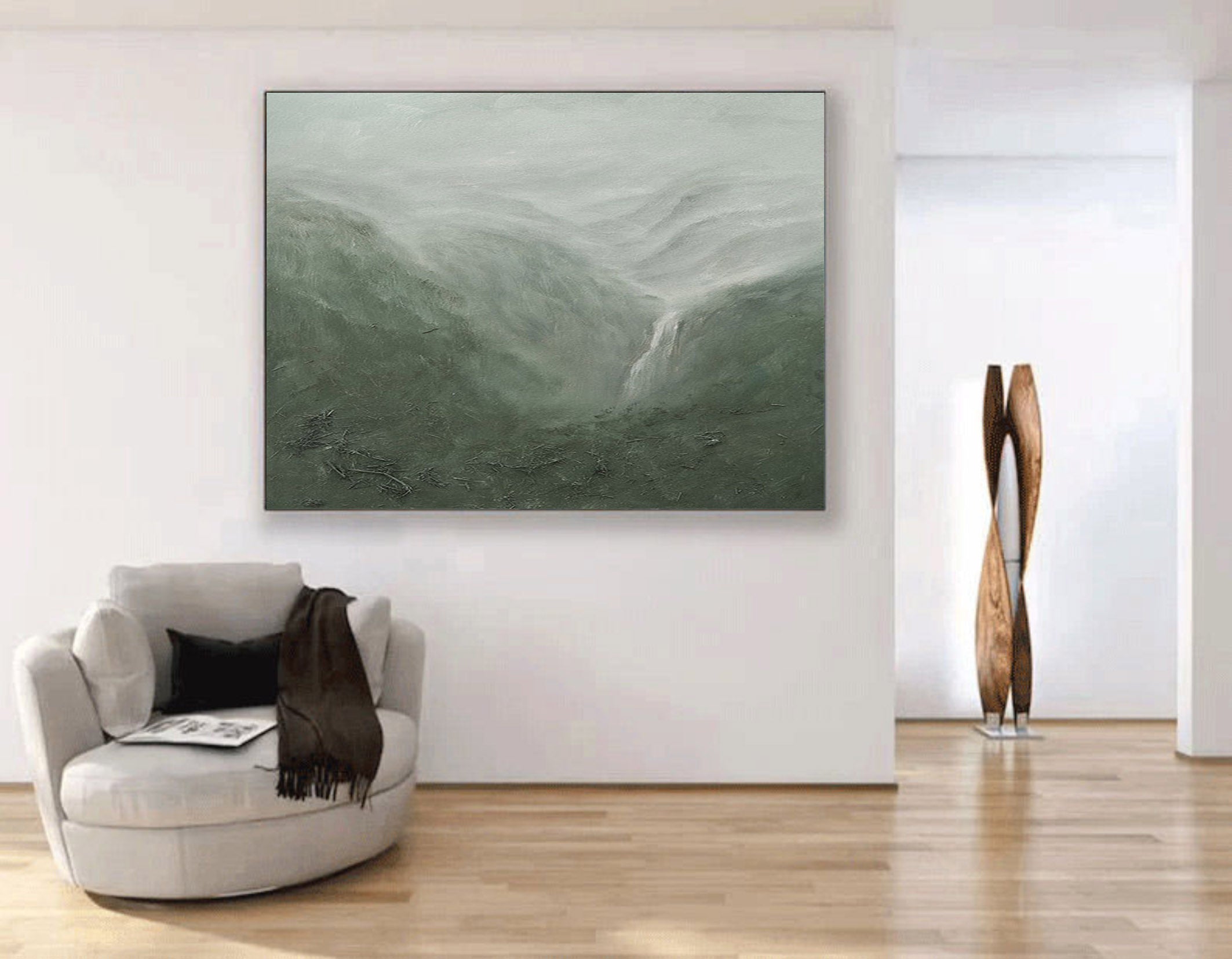 Misty Valleys: Serene Landscape Art