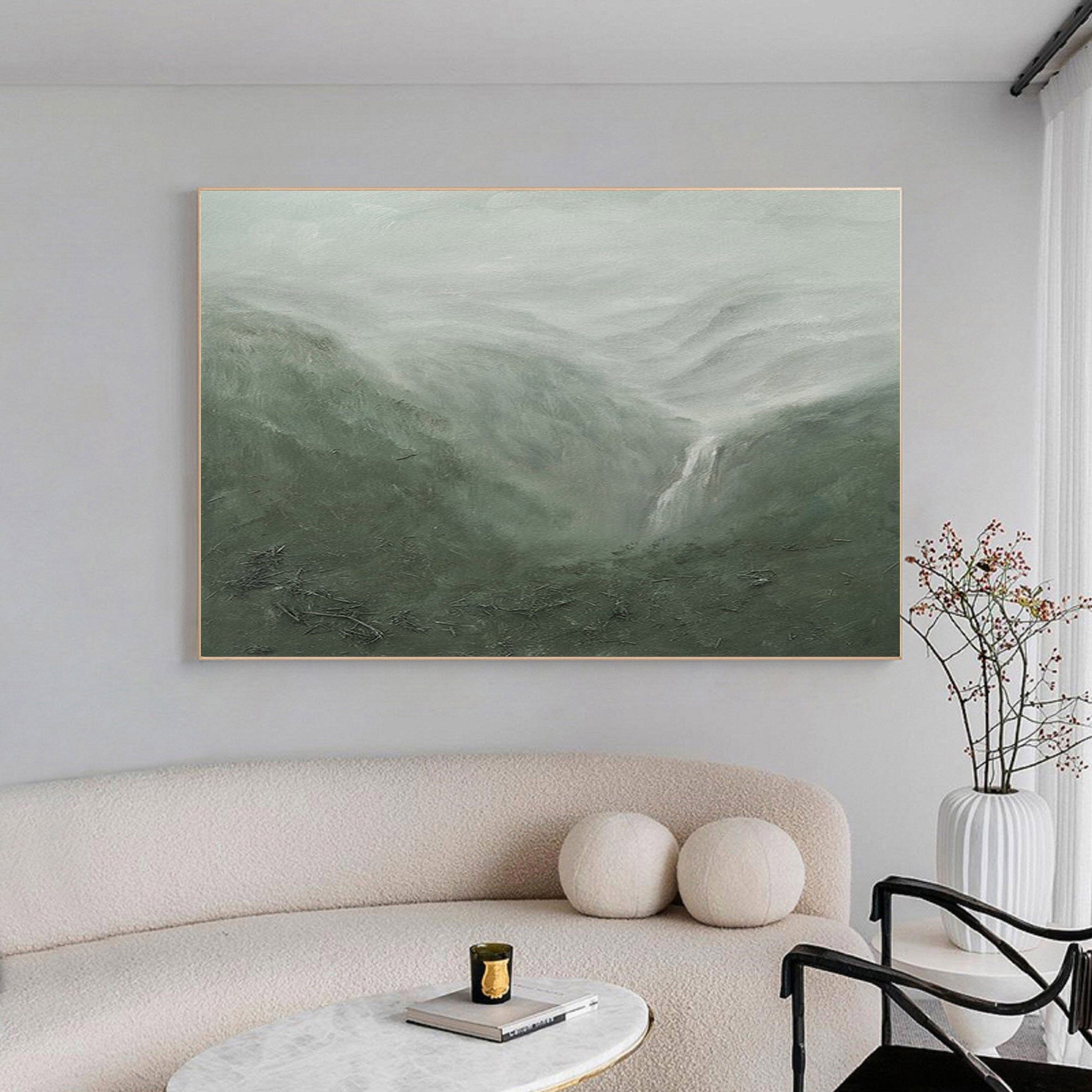 Misty Valleys: Serene Landscape Art