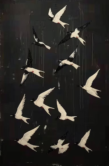 Flight of Shadows: Abstract Birds