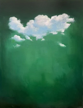 Emerald Skies: Cloudscape Art