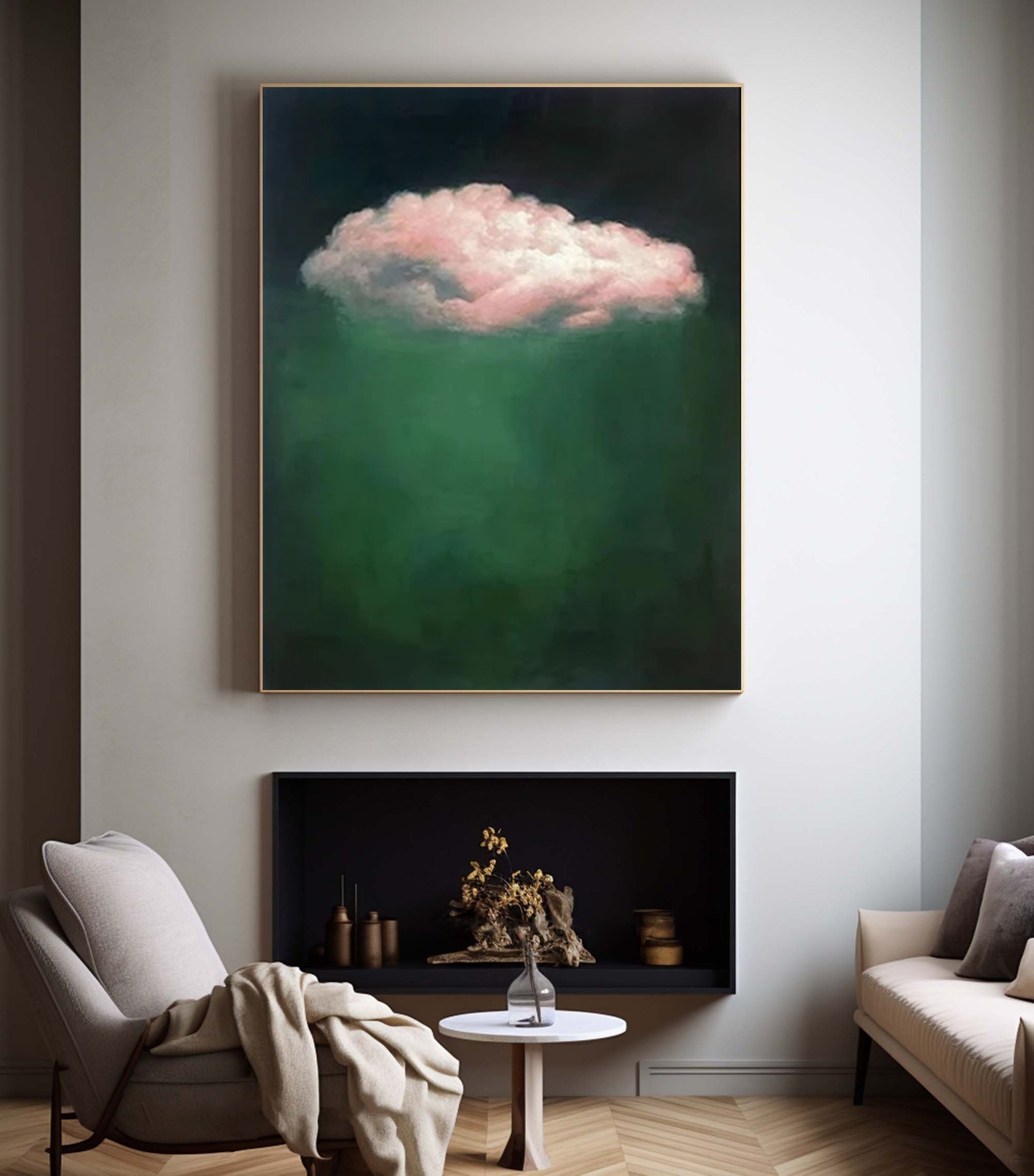 Blush Cloud: Dreamy Sky Art