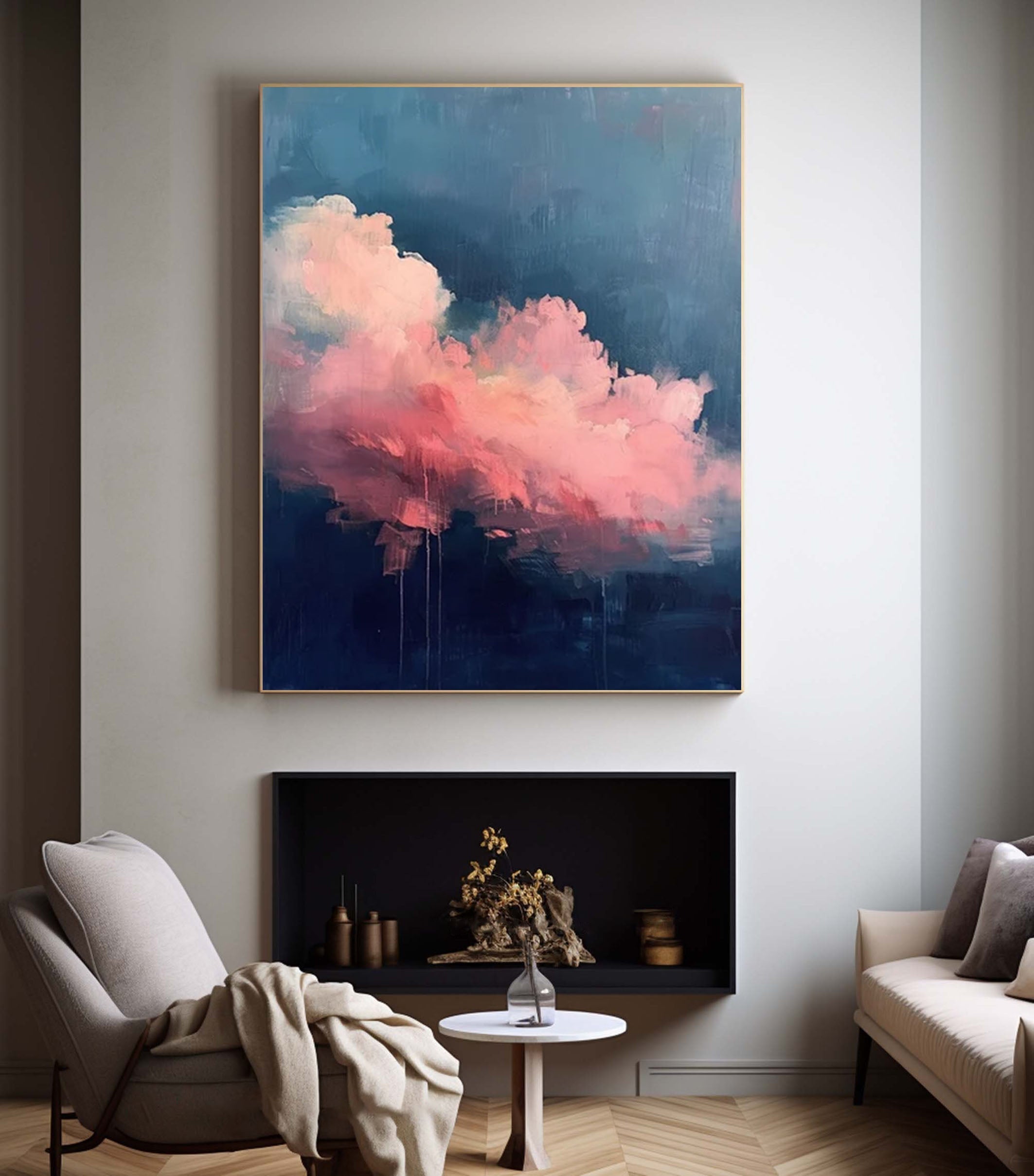 Pink Dream: Abstract Cloud Art