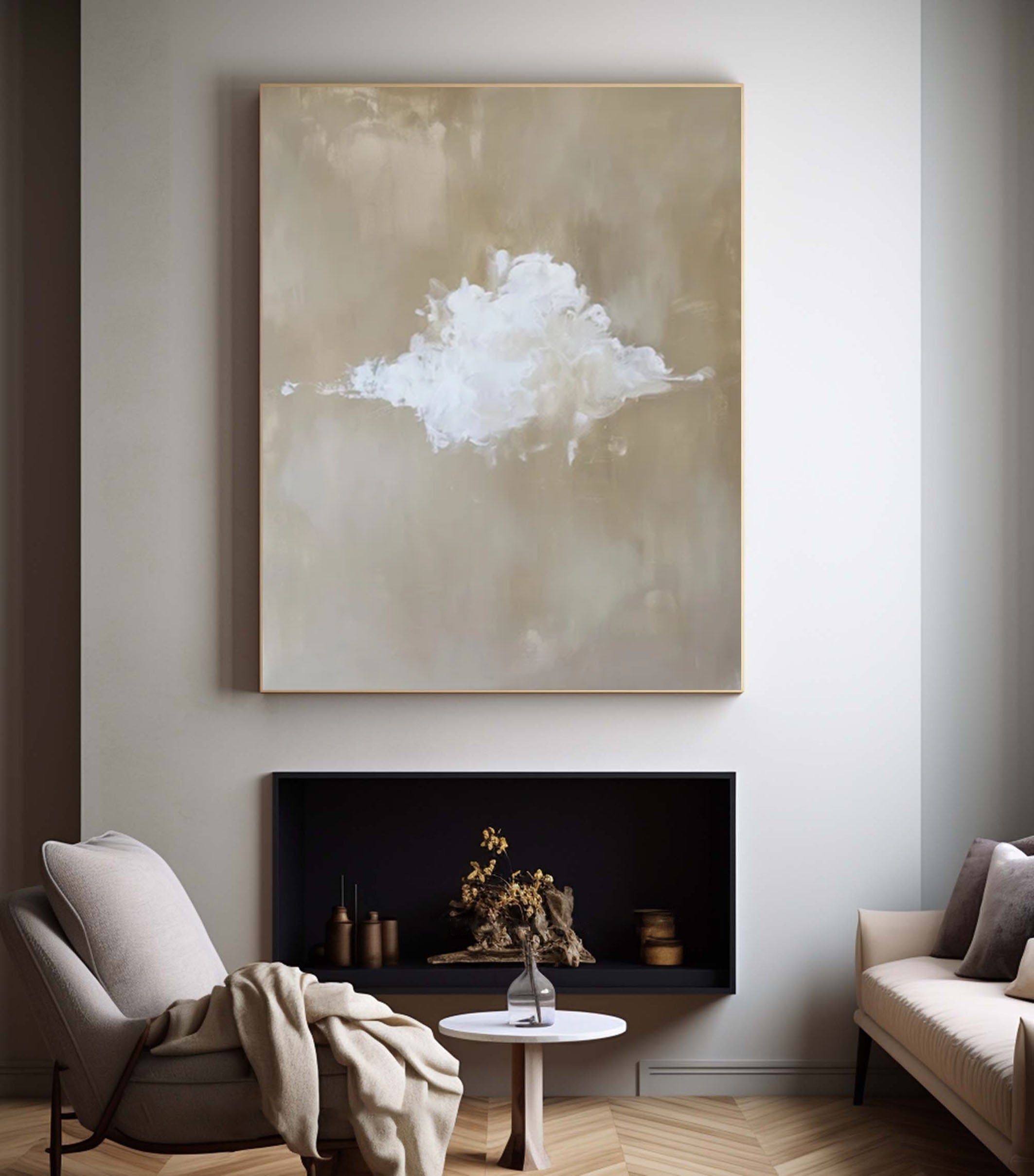 Whisper of Clouds: Minimalist Art