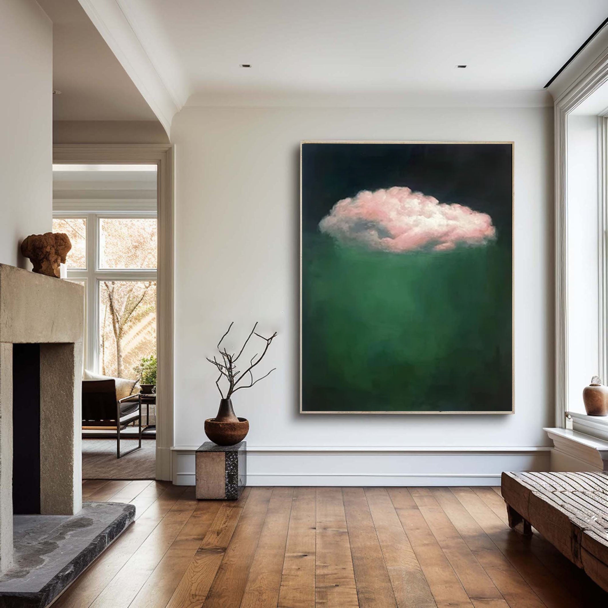 Blush Cloud: Dreamy Sky Art