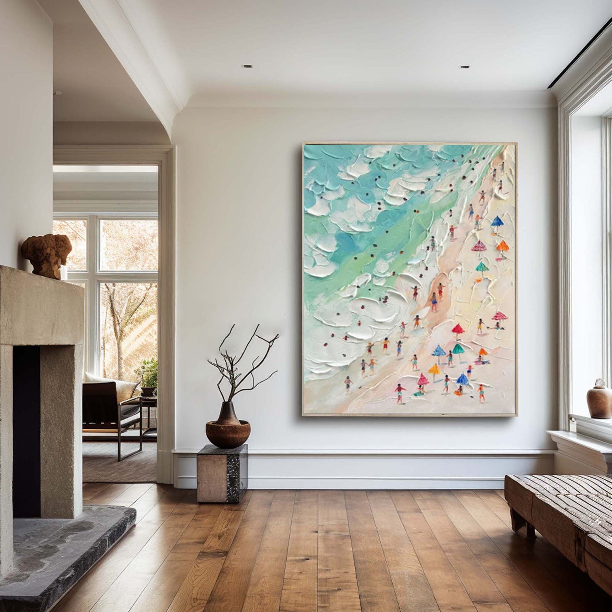 Beach Bliss: Vibrant Coastal Canvas