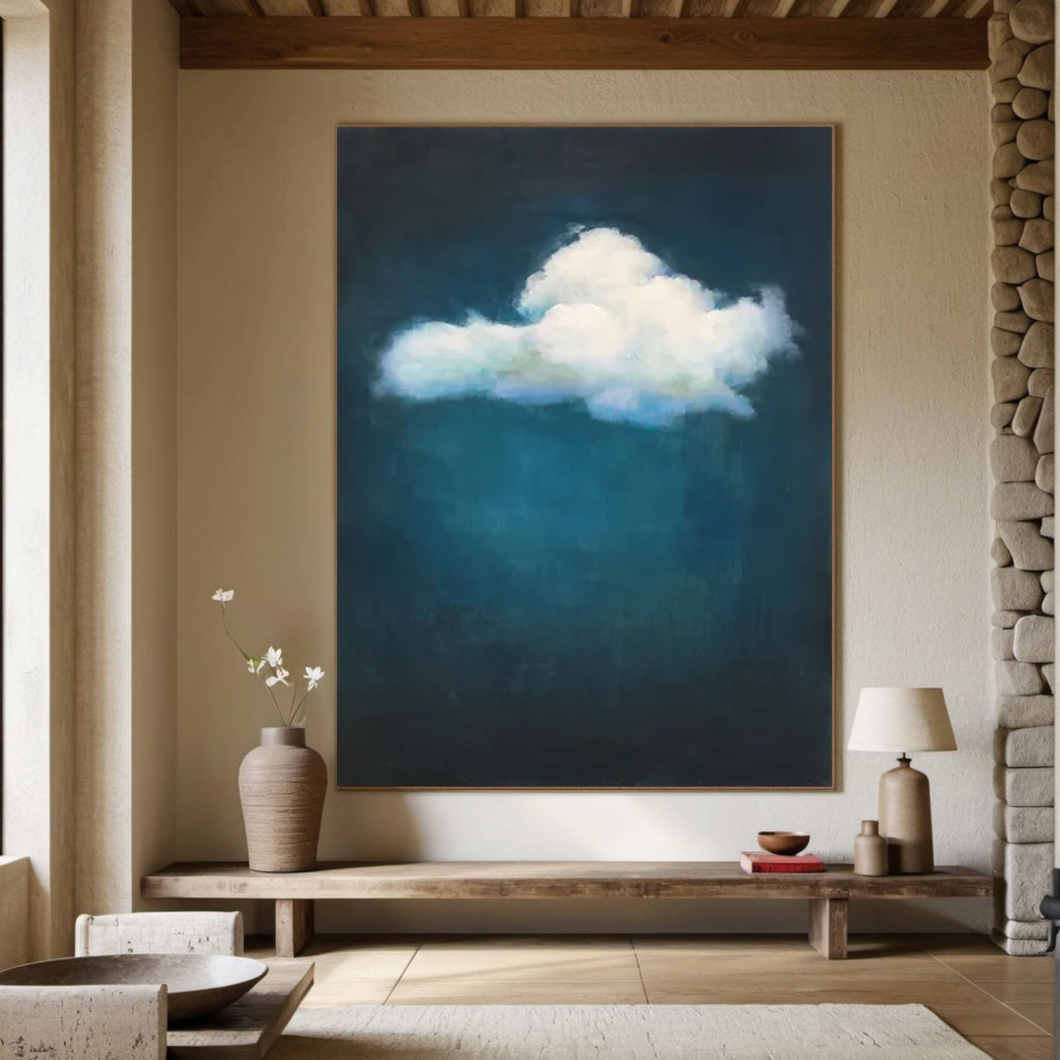 Cloud Drift: Blue Sky Art