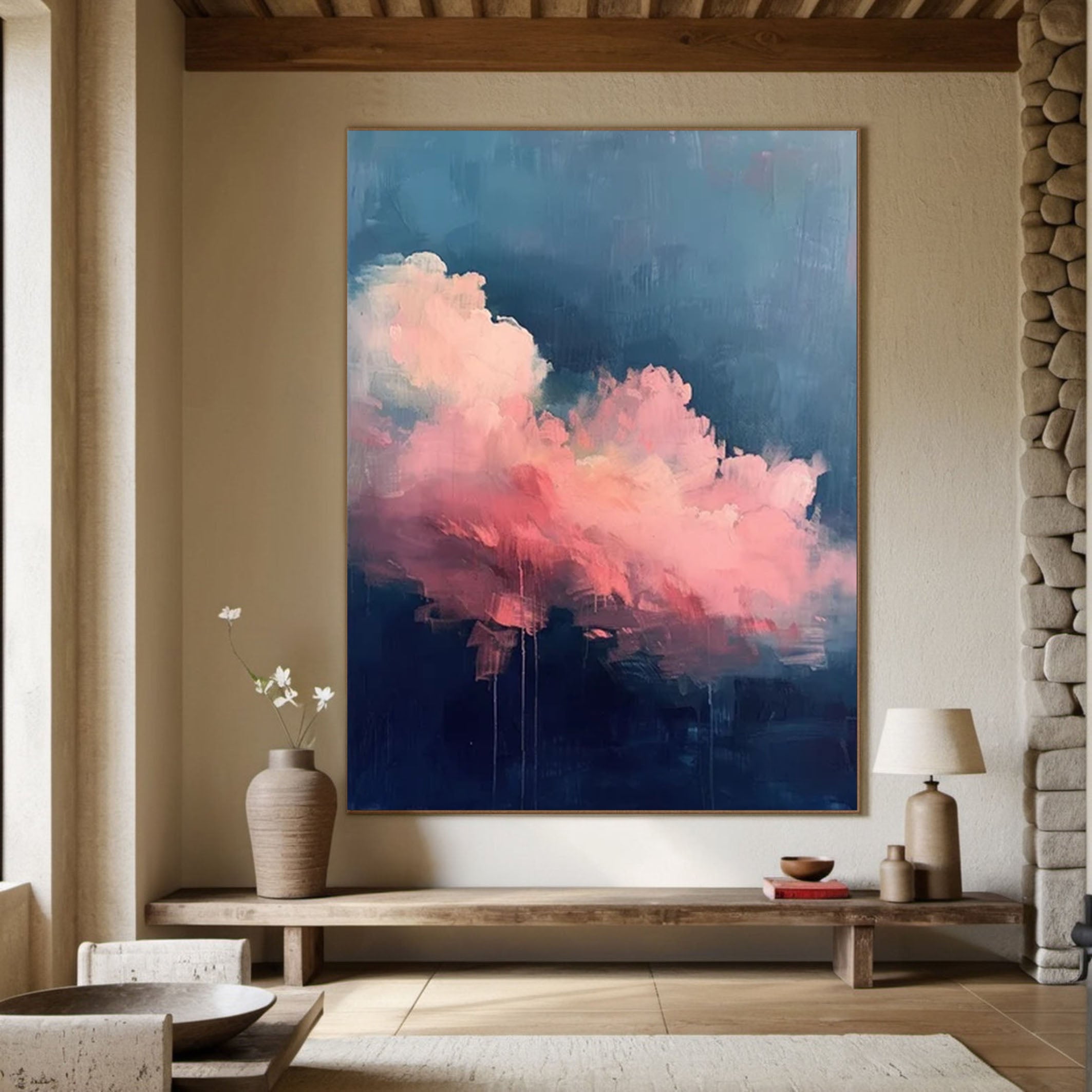 Pink Dream: Abstract Cloud Art