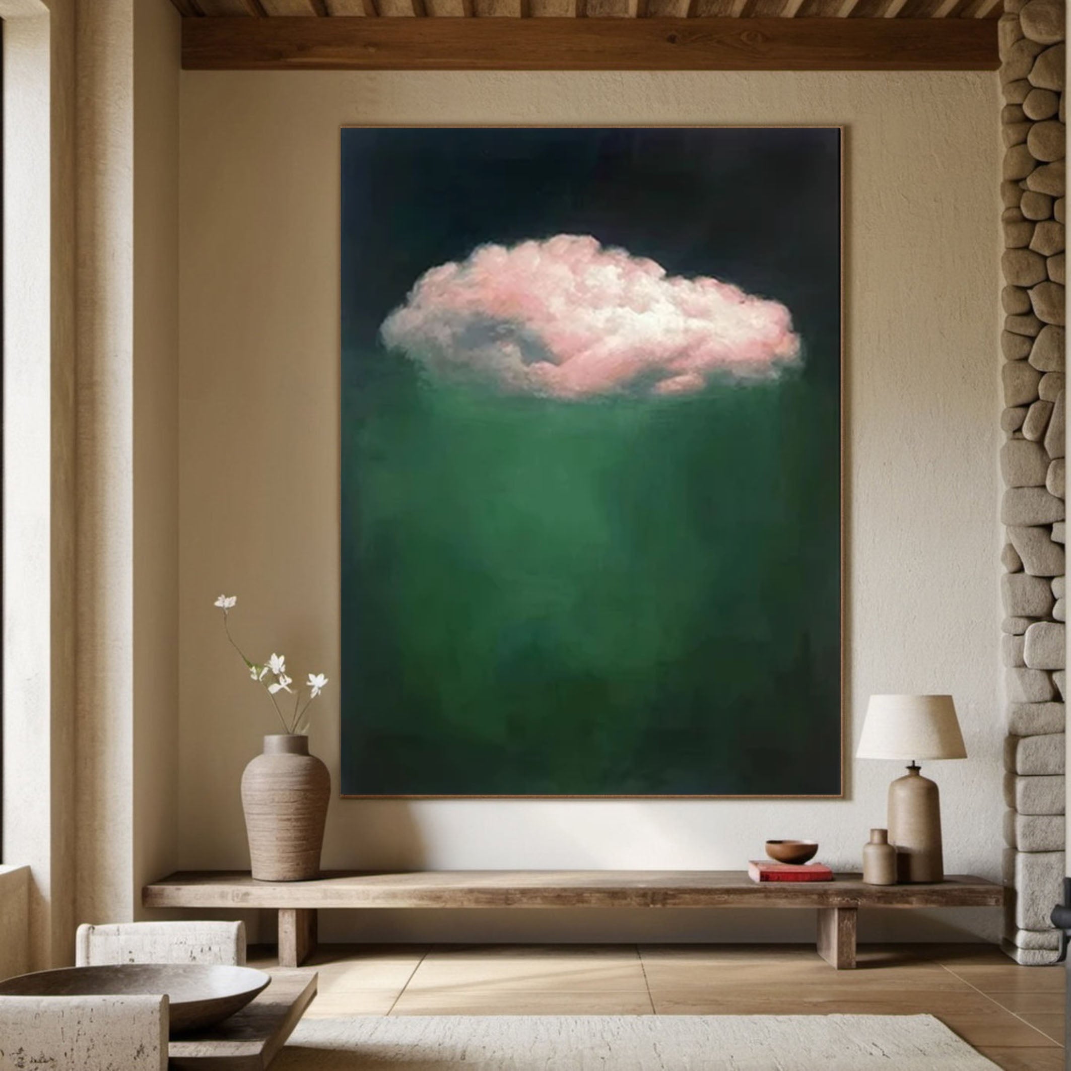 Blush Cloud: Dreamy Sky Art