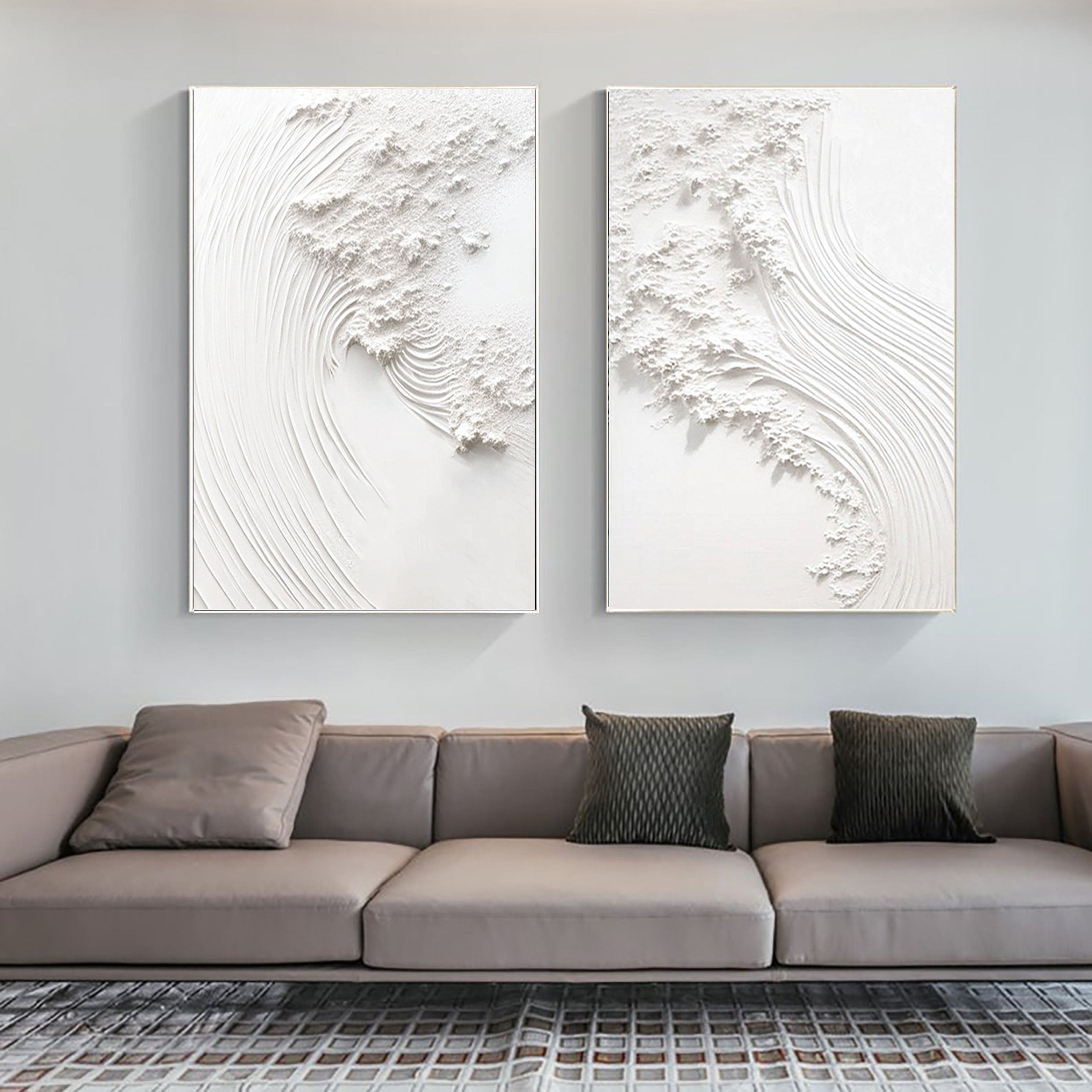 Flowing Serenity: Dual Canvas Set