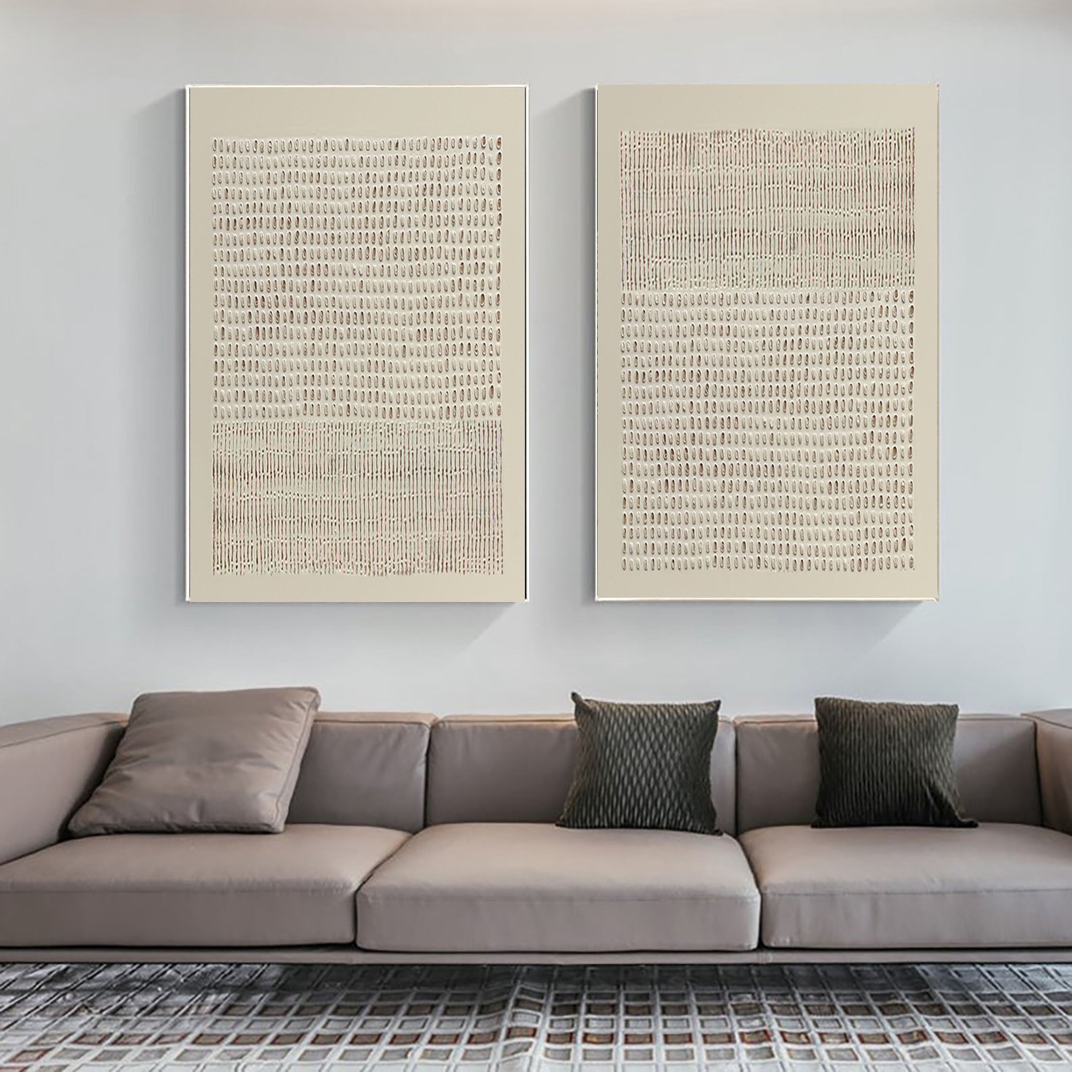 Serene Rhythm: Twin Art Canvas