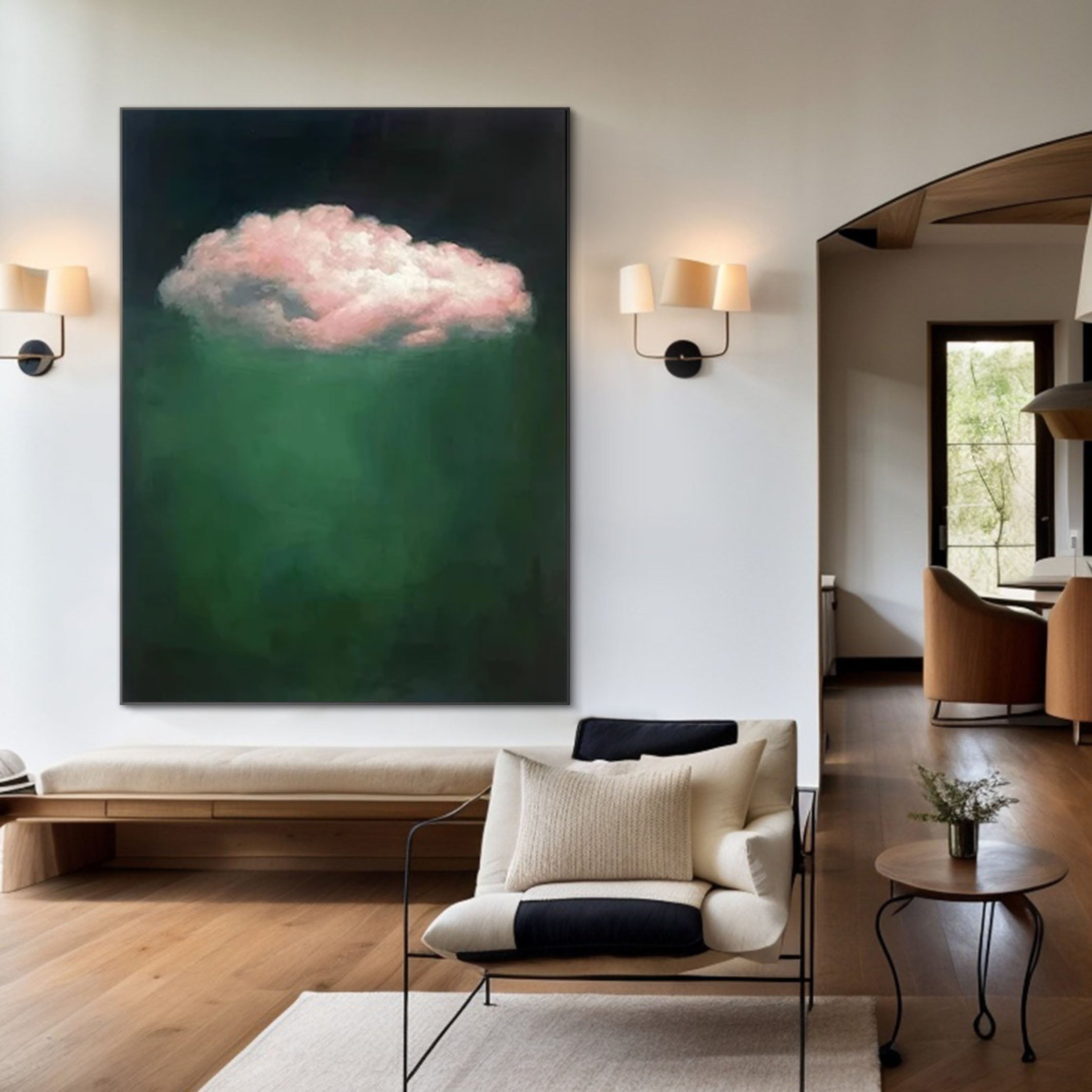 Blush Cloud: Dreamy Sky Art