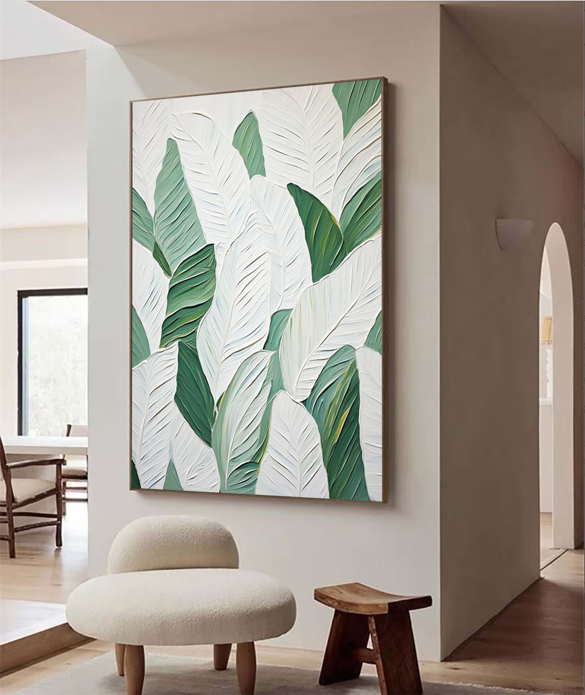 Verdant Canopy: Leafy Canvas Art