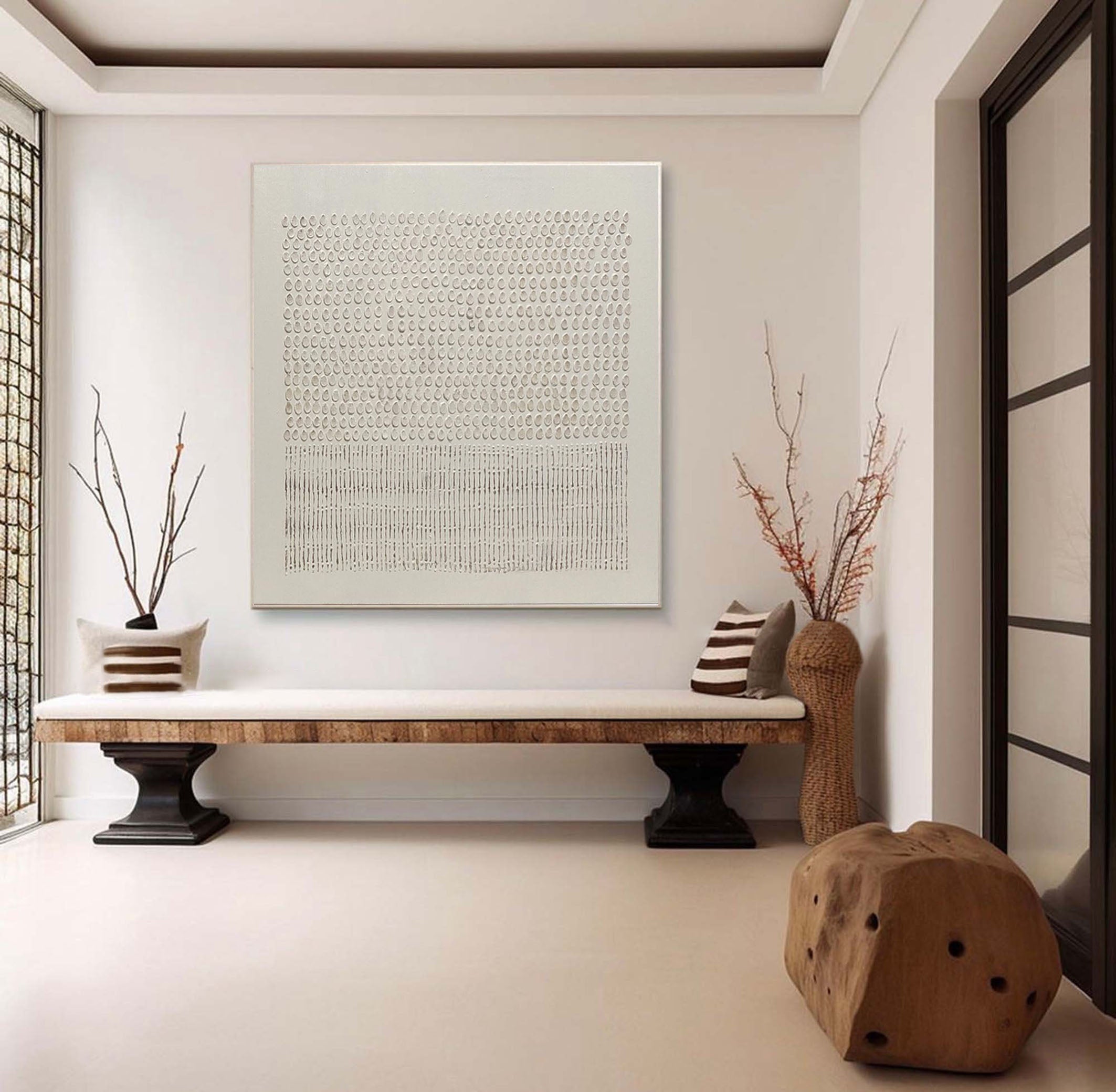 Textured Rhythm: Modern Minimalist Canvas Art