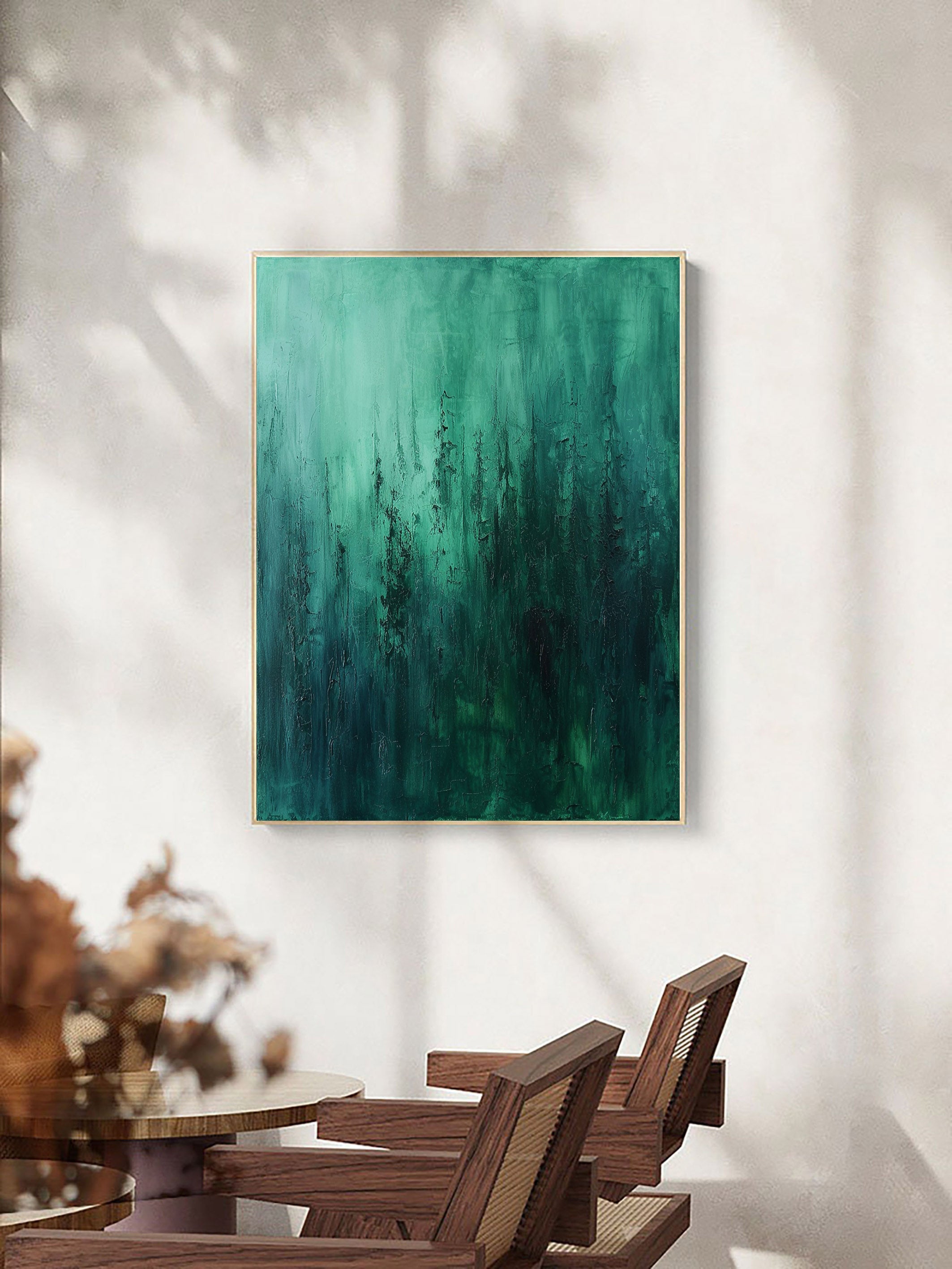 Emerald Forest: Deep Green Canvas Art