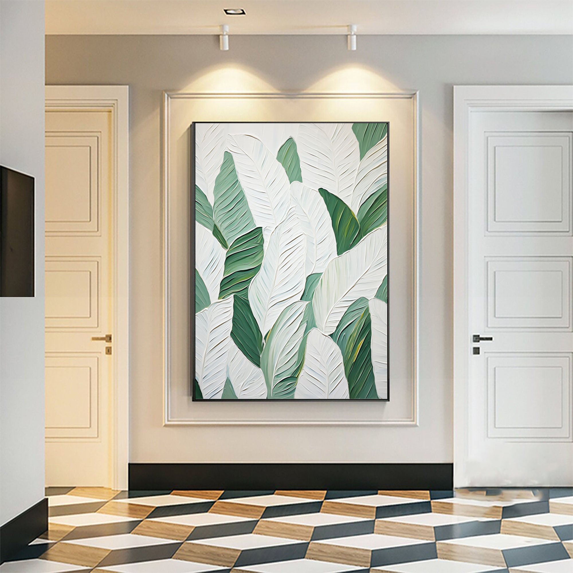 Verdant Canopy: Leafy Canvas Art