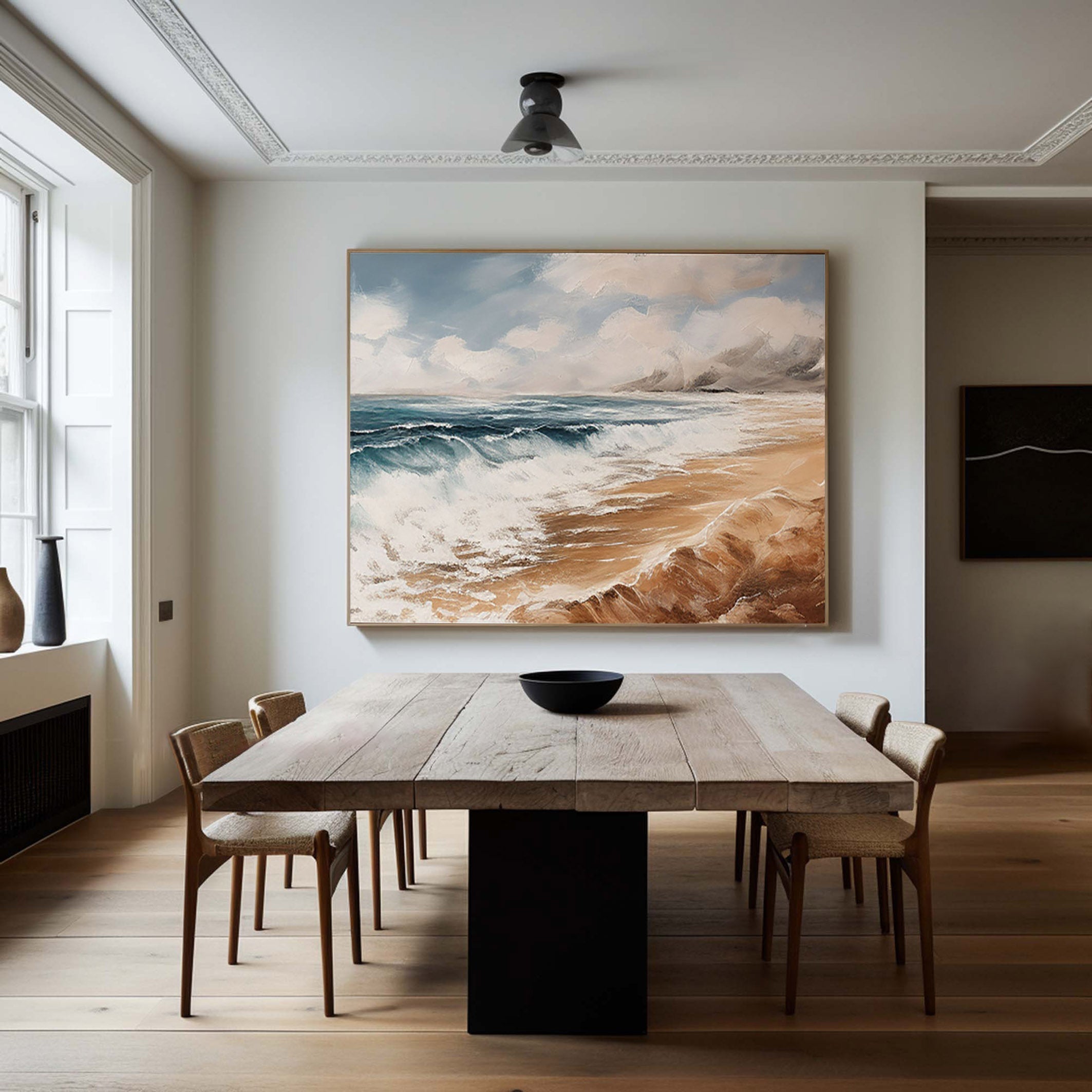 Coastal Bliss: Abstract Beach Canvas