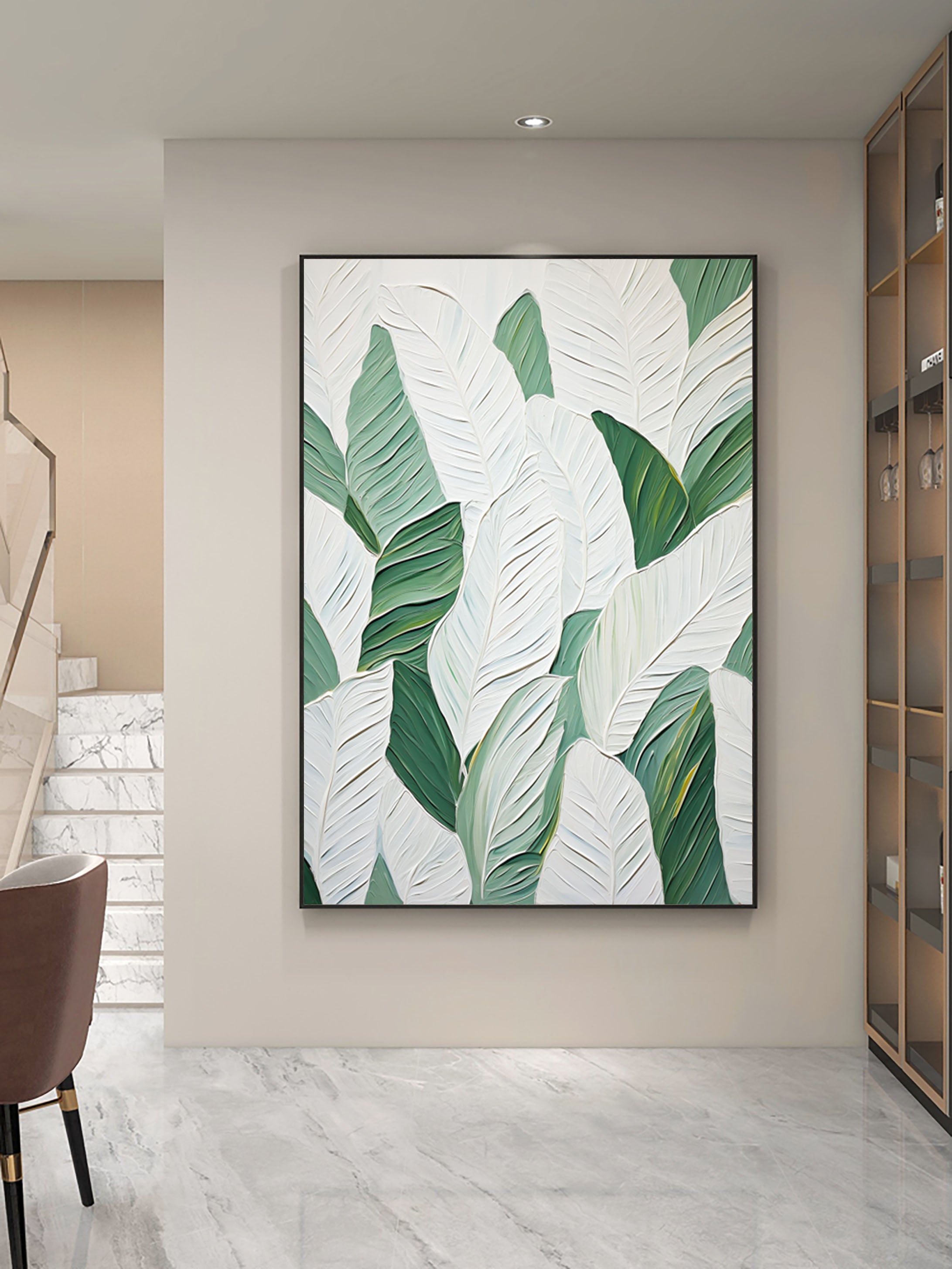 Verdant Canopy: Leafy Canvas Art