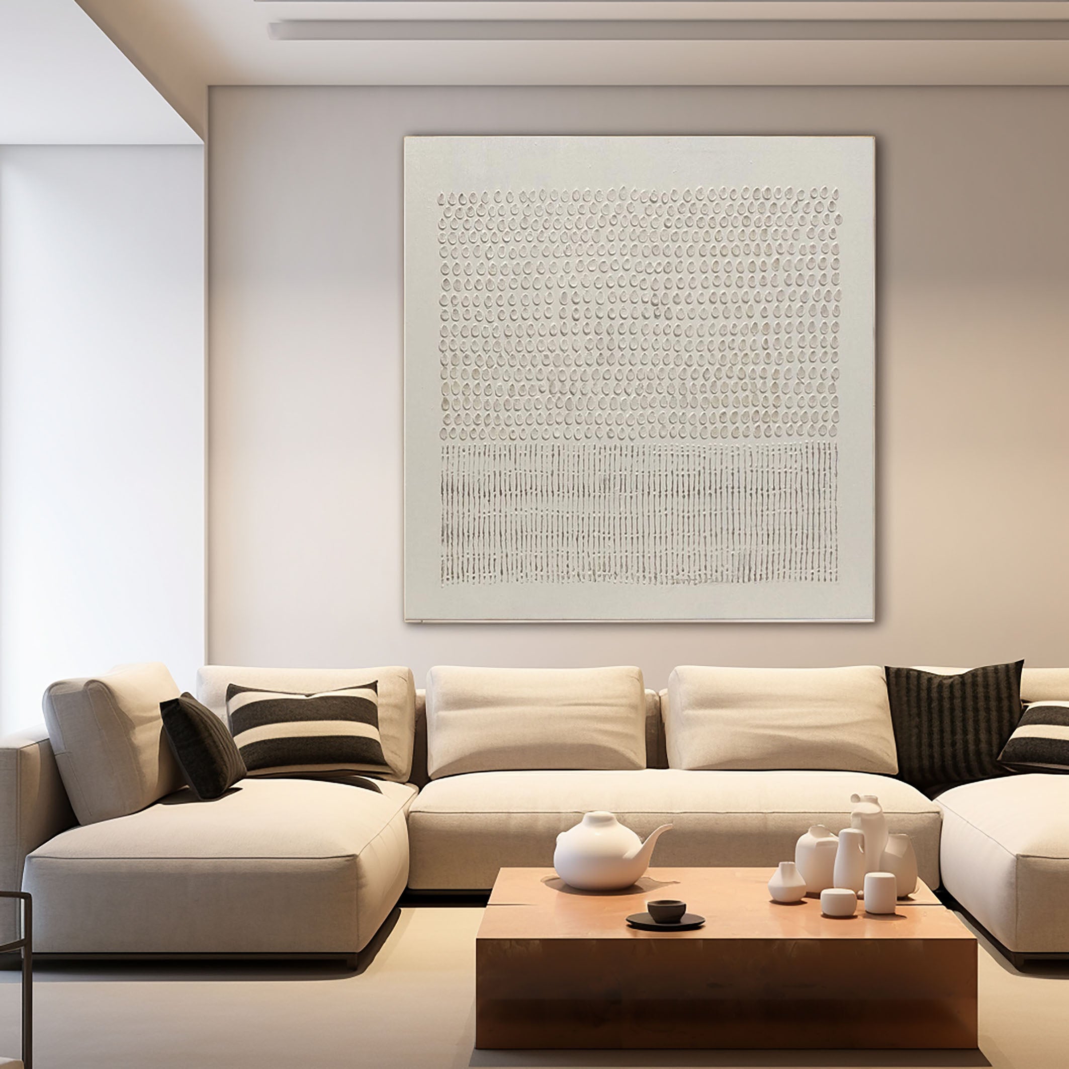 Textured Rhythm: Modern Minimalist Canvas Art