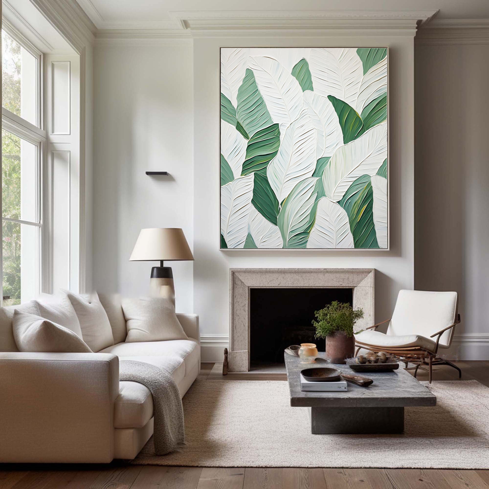 Verdant Canopy: Leafy Canvas Art