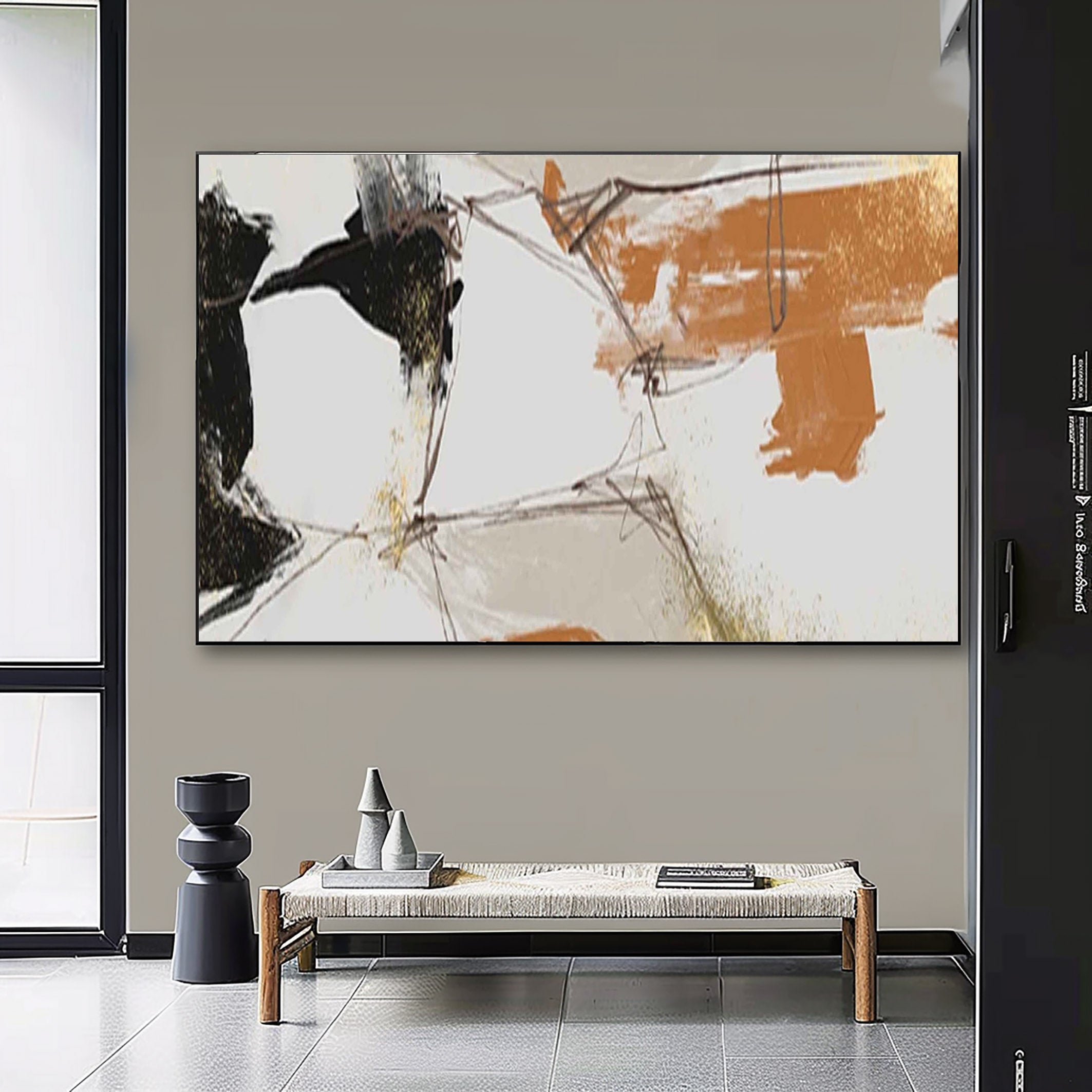 Copper Burst: Modern Abstract Art