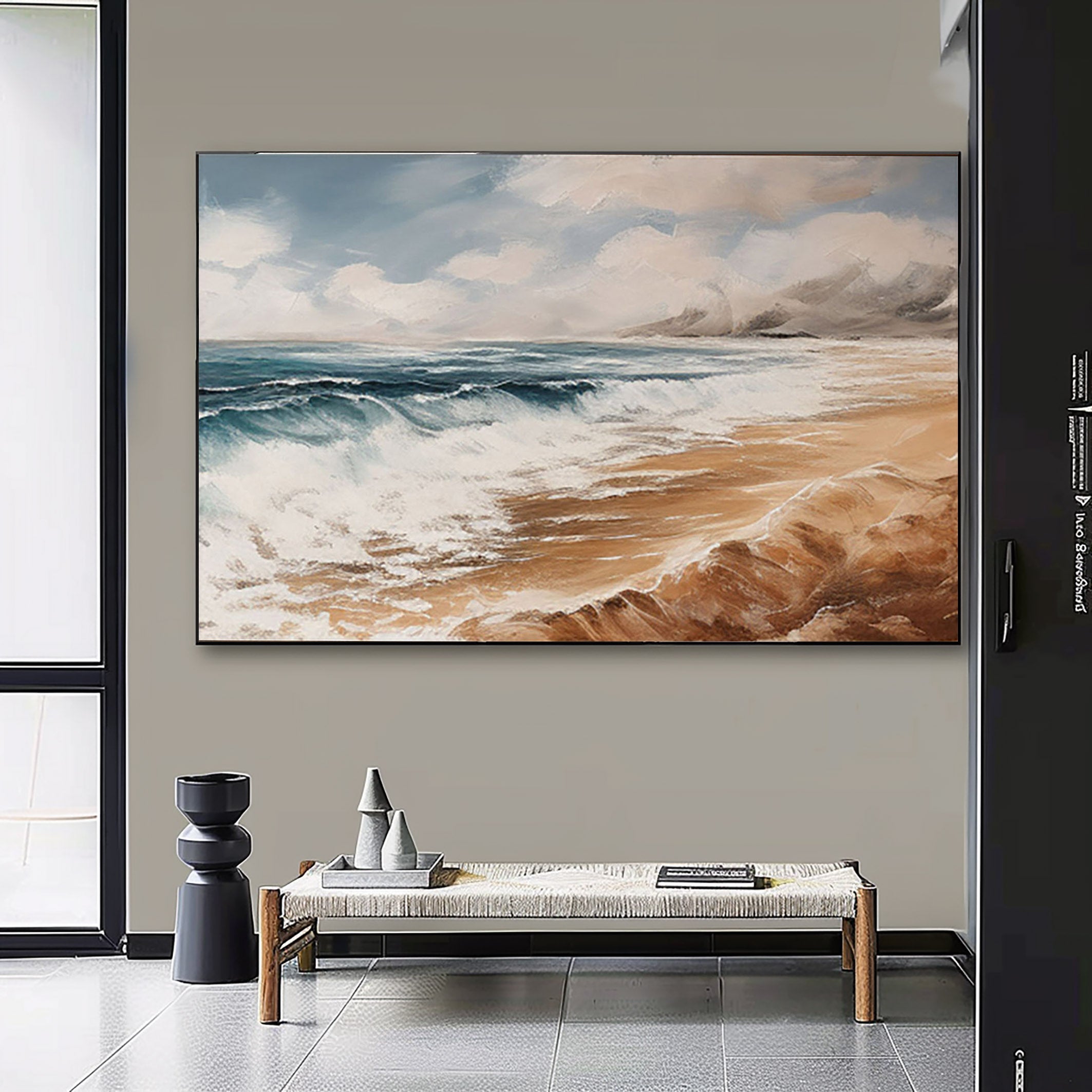 Coastal Bliss: Abstract Beach Canvas