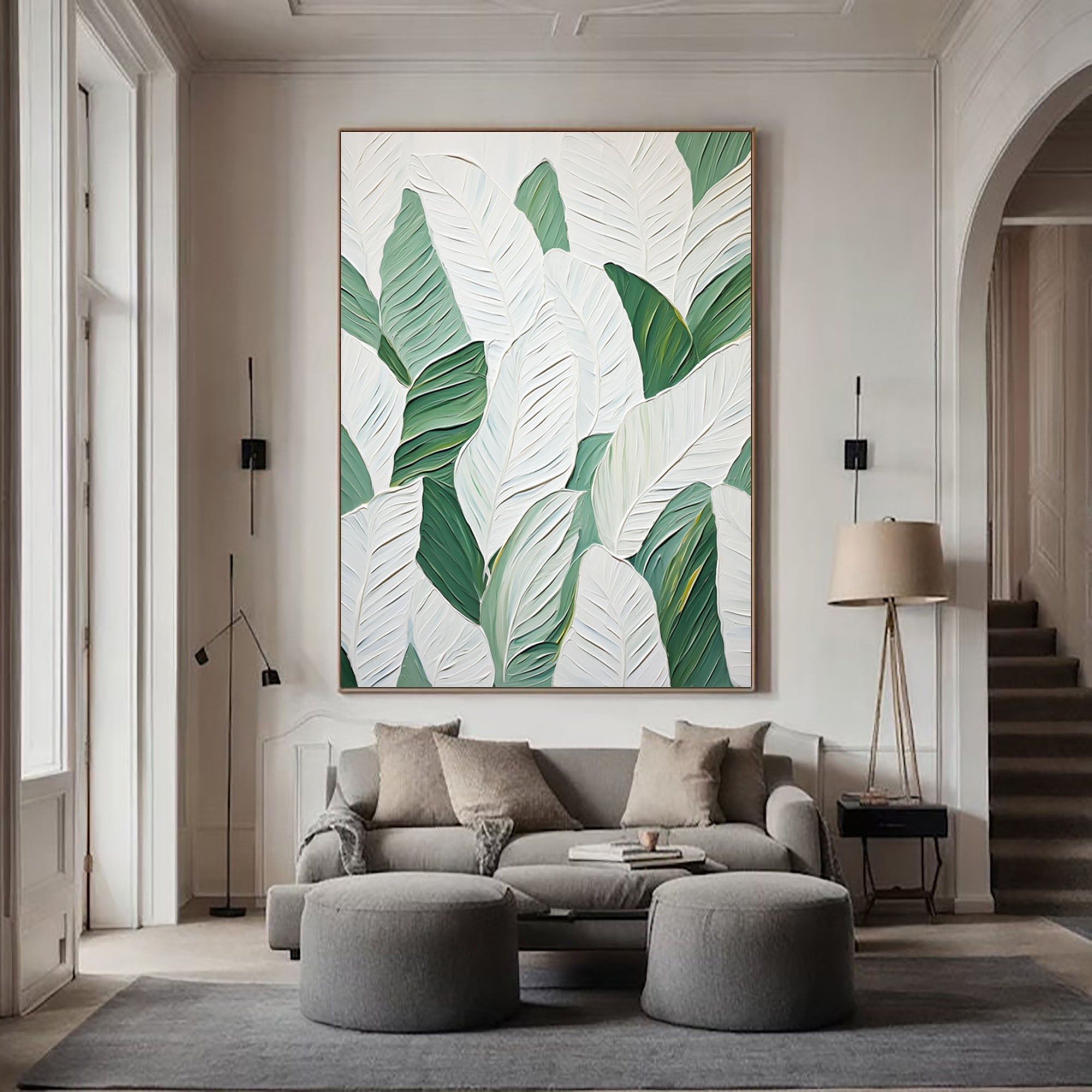 Verdant Canopy: Leafy Canvas Art