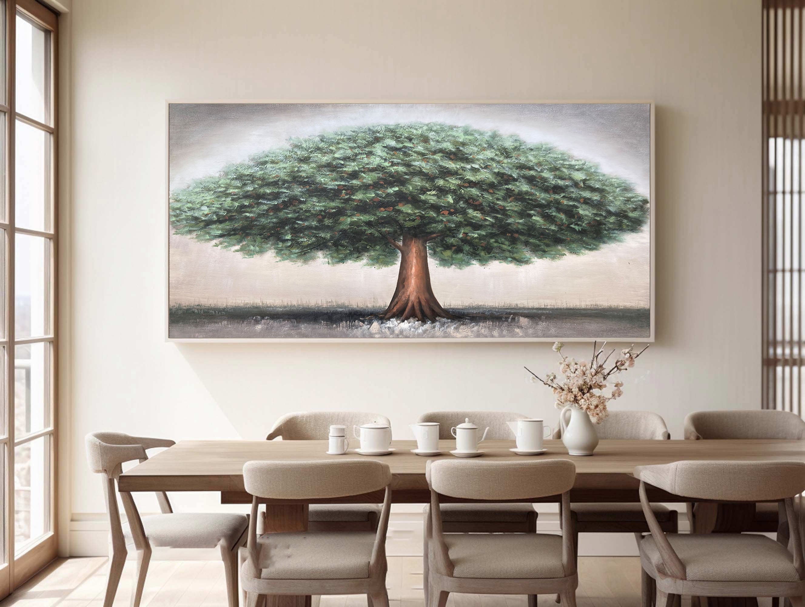 Majestic Oak: Serenity Tree Canvas