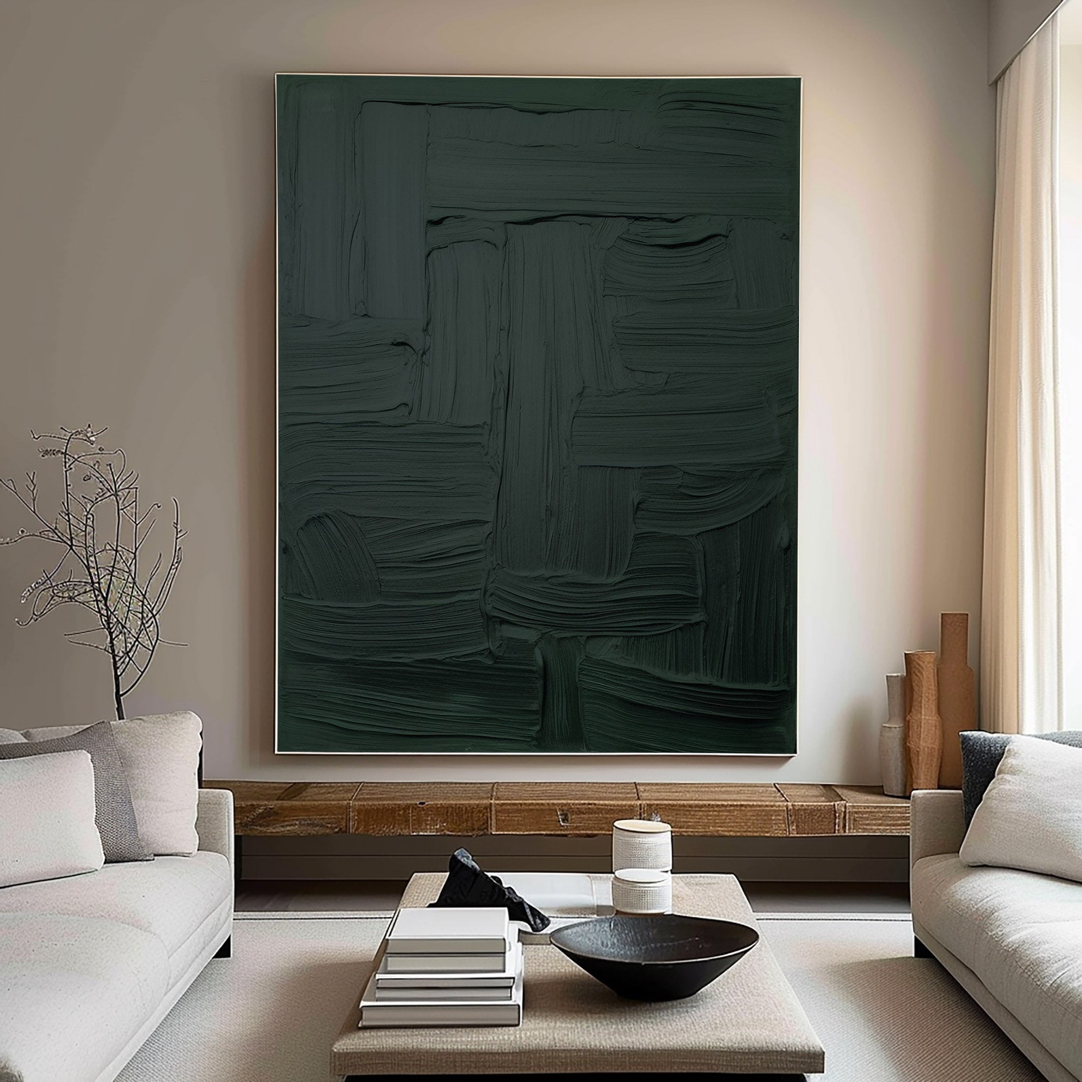 Green Minimalist Painting #GM 002