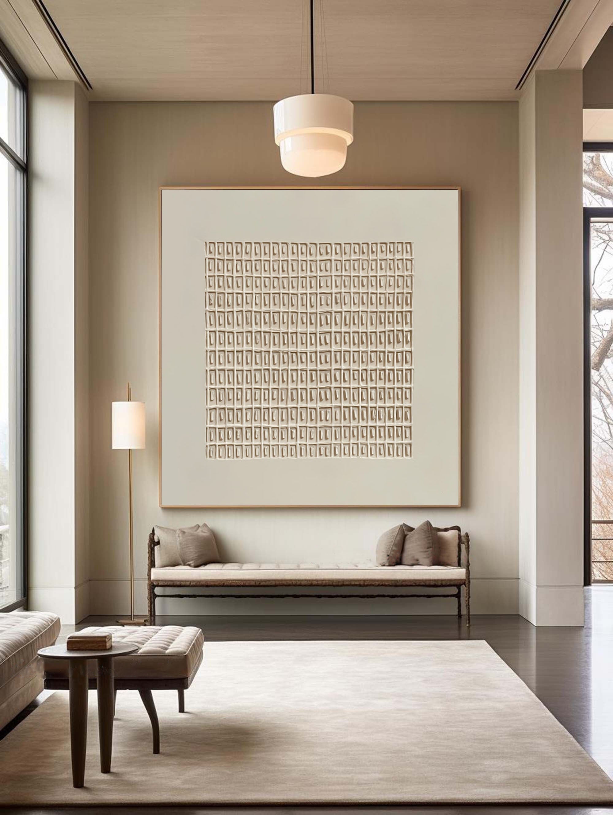 Calm Symmetry: Abstract Grid Art